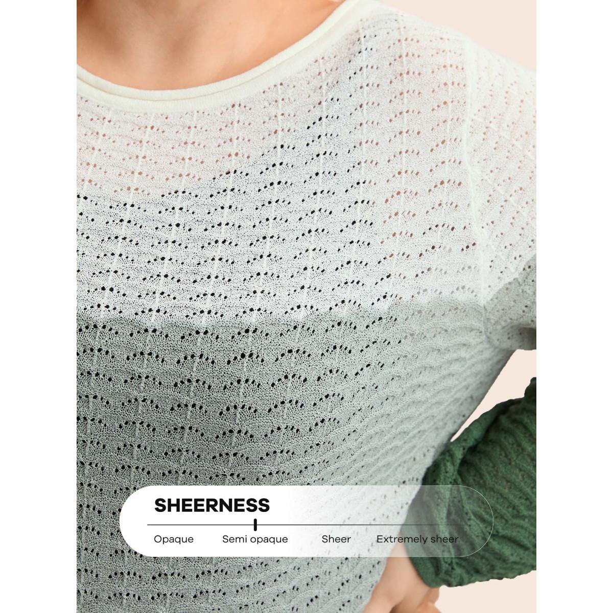 Plus Size Color Contrast Boat Neck Lightweight Pullover Moss Women Leisure Loose Long Sleeve Boat Neck Casual Pullovers BloomChic 18-20/2X Product Image