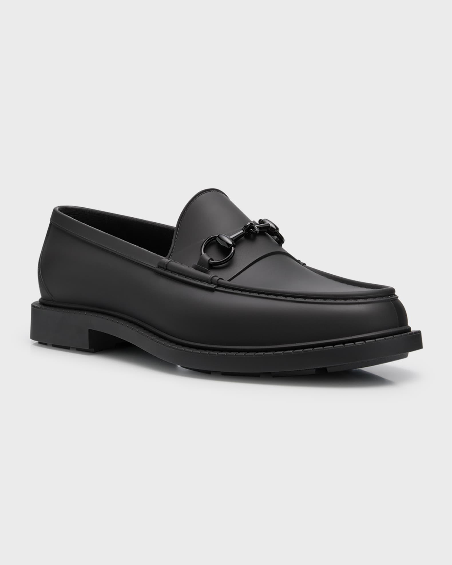 Men's New Dark Rubber Bit Loafers Product Image