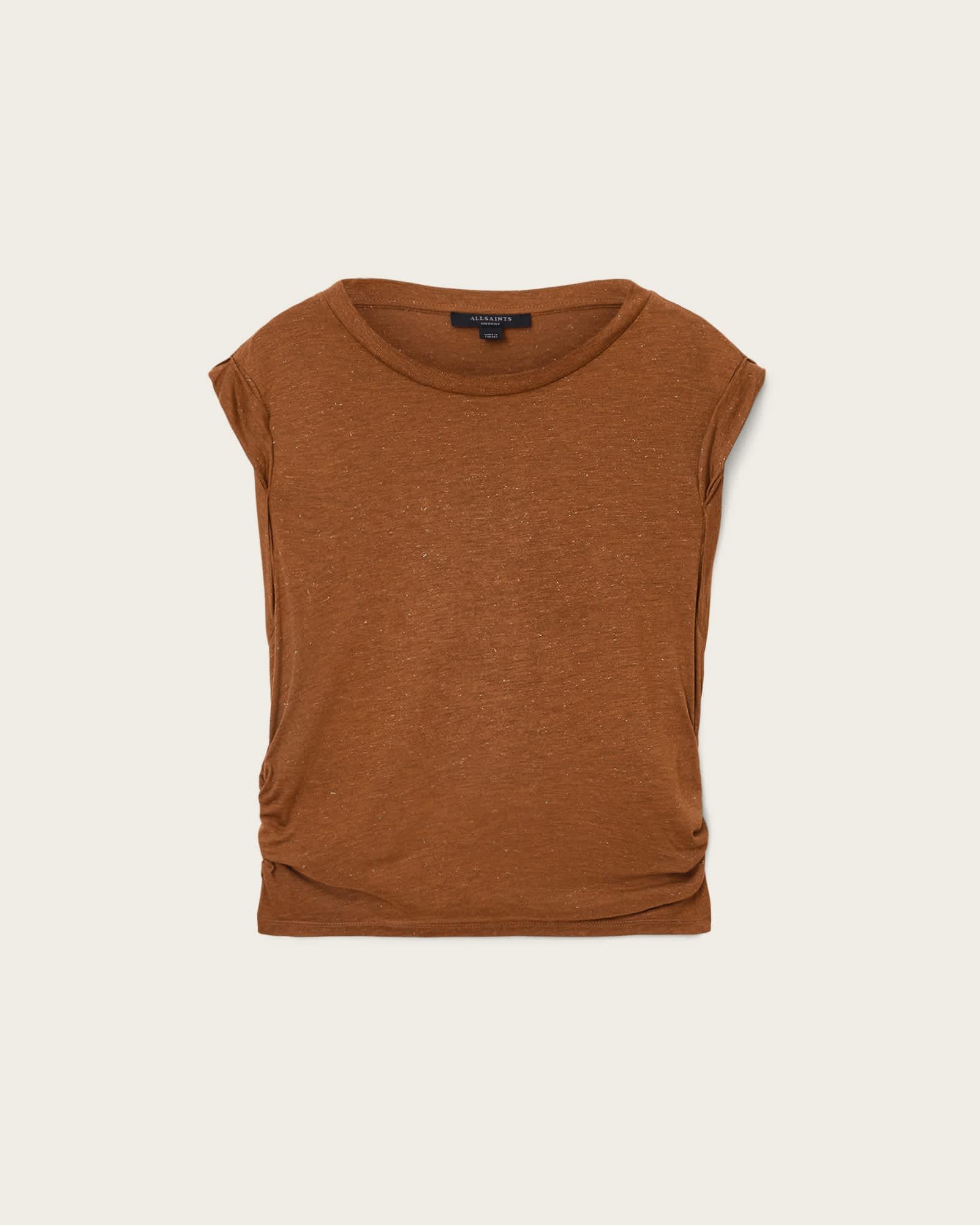 West Shimmer Tank Top RUST BROWN | ALLSAINTS US Product Image
