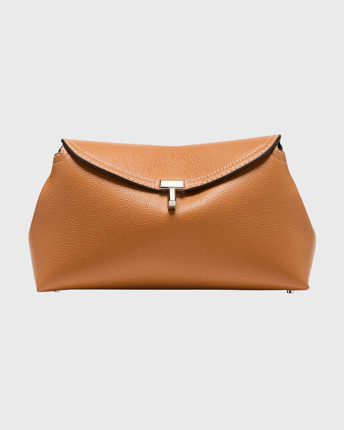 Womens T-Lock Leather Clutch Product Image
