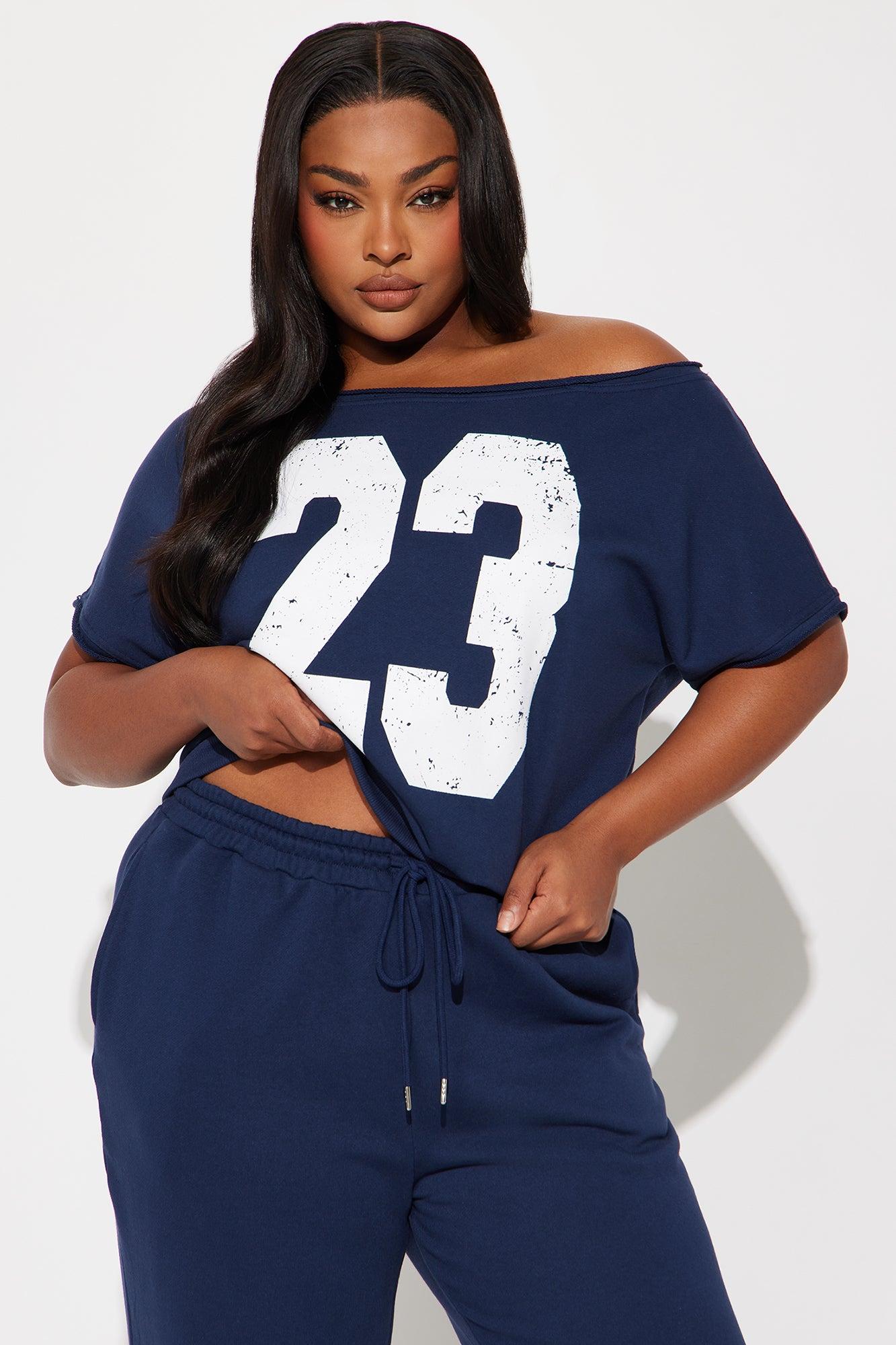 23 Off Shoulder Pant Set - Navy/combo Product Image