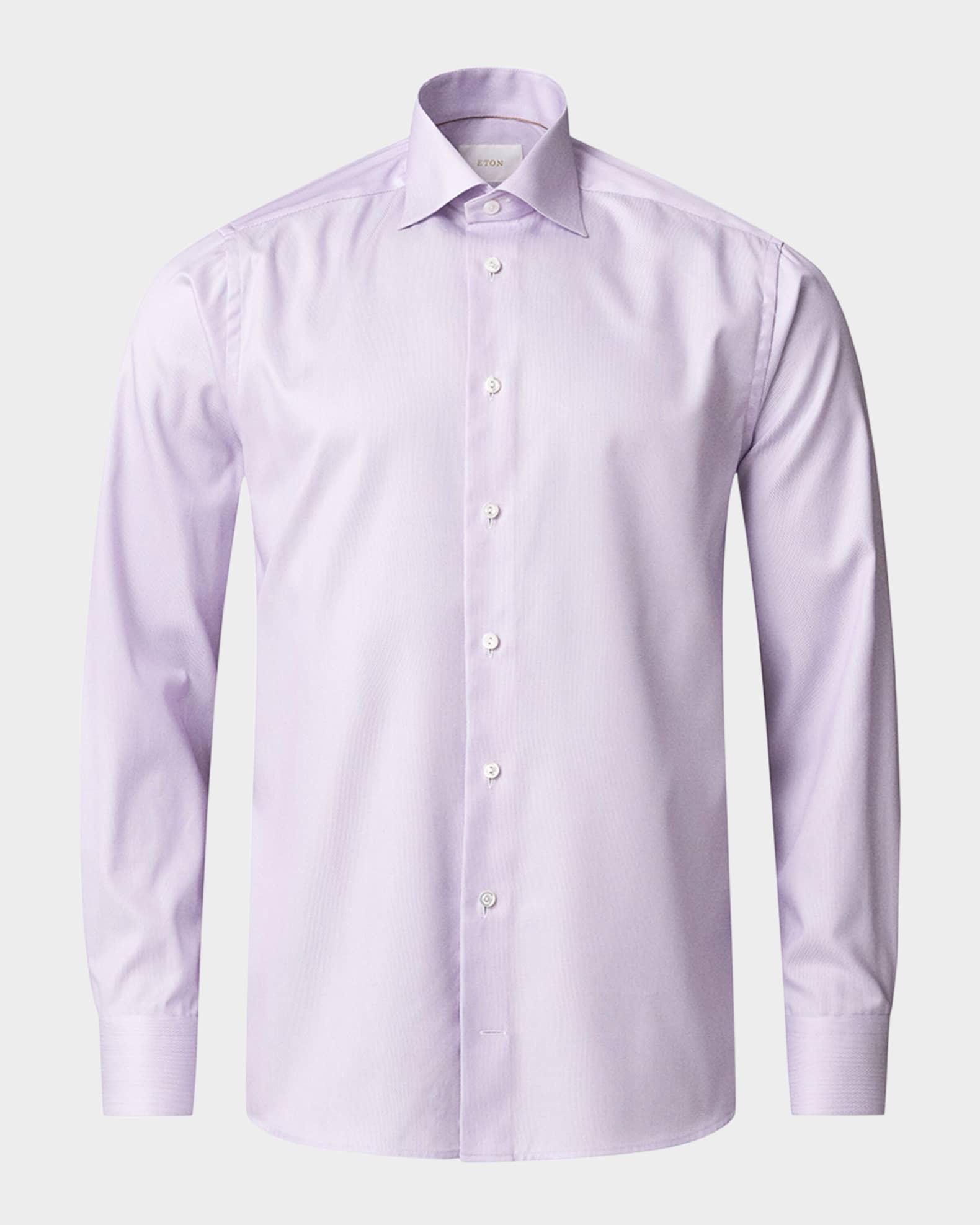 Men's Elevated Textured Supima 120 Slim-Fit Dress Shirt Product Image