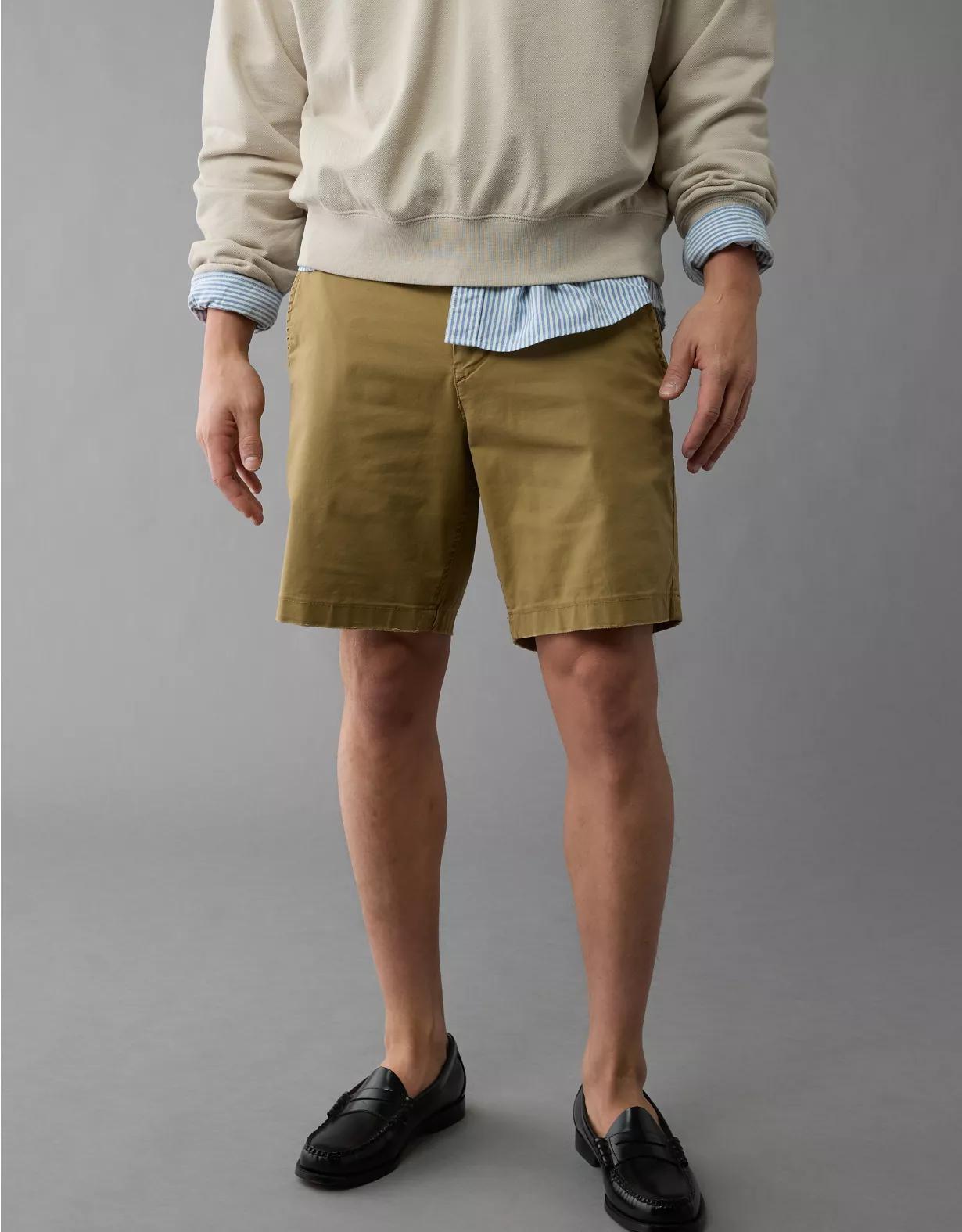 AE 9" Flex Lived-In Khaki Short Product Image
