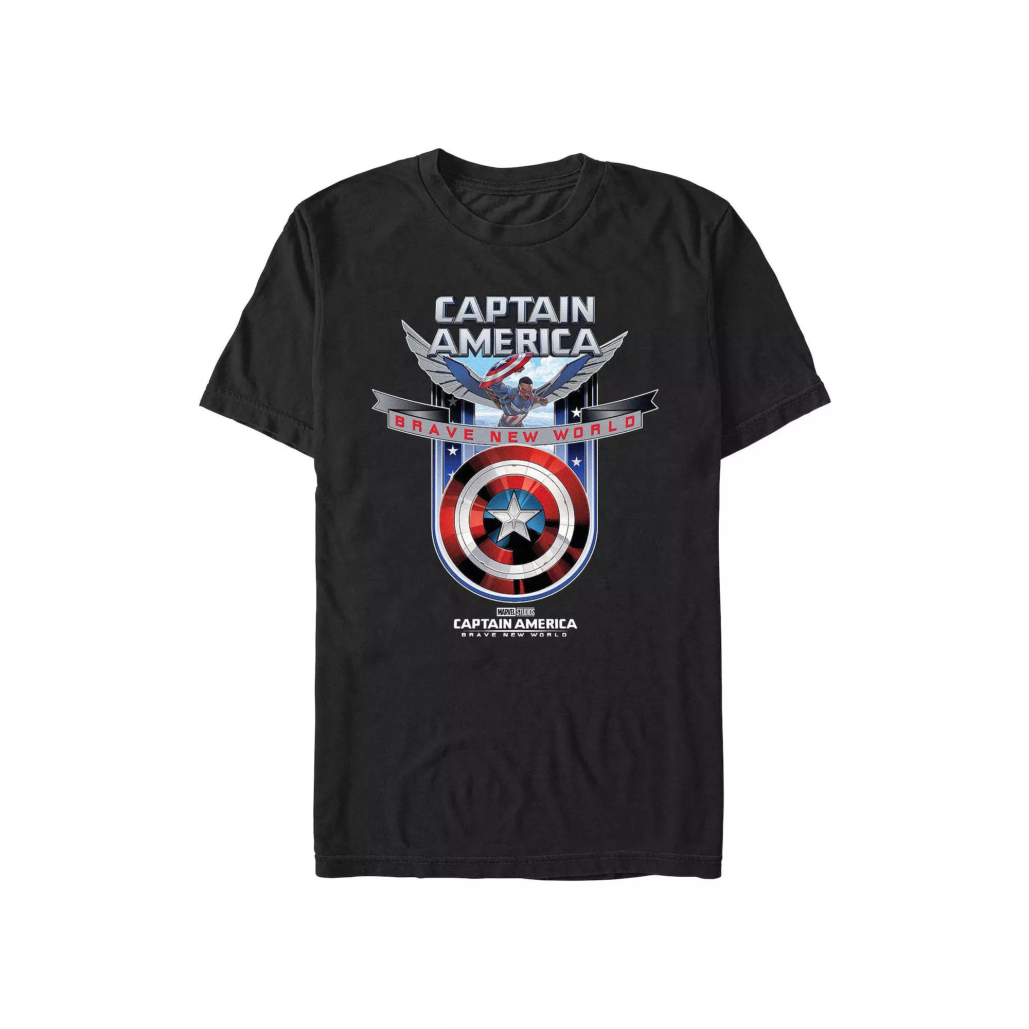 Big & Tall Marvel Captain America Brave New World New Captain Graphic Tee, Men's,  Product Image