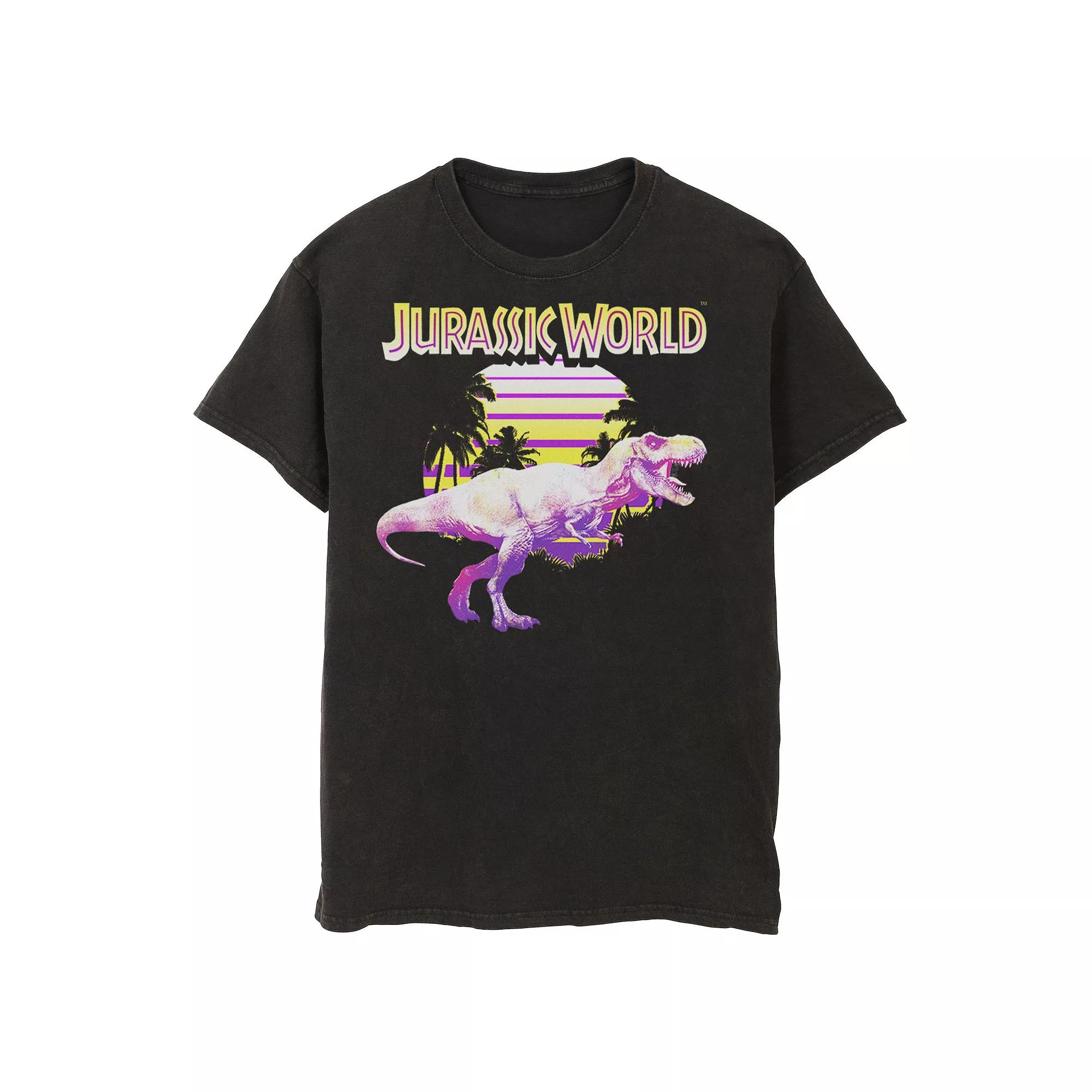 Men's Jurassic World Neon Purple & Yellow T-Rex Tee,  Product Image