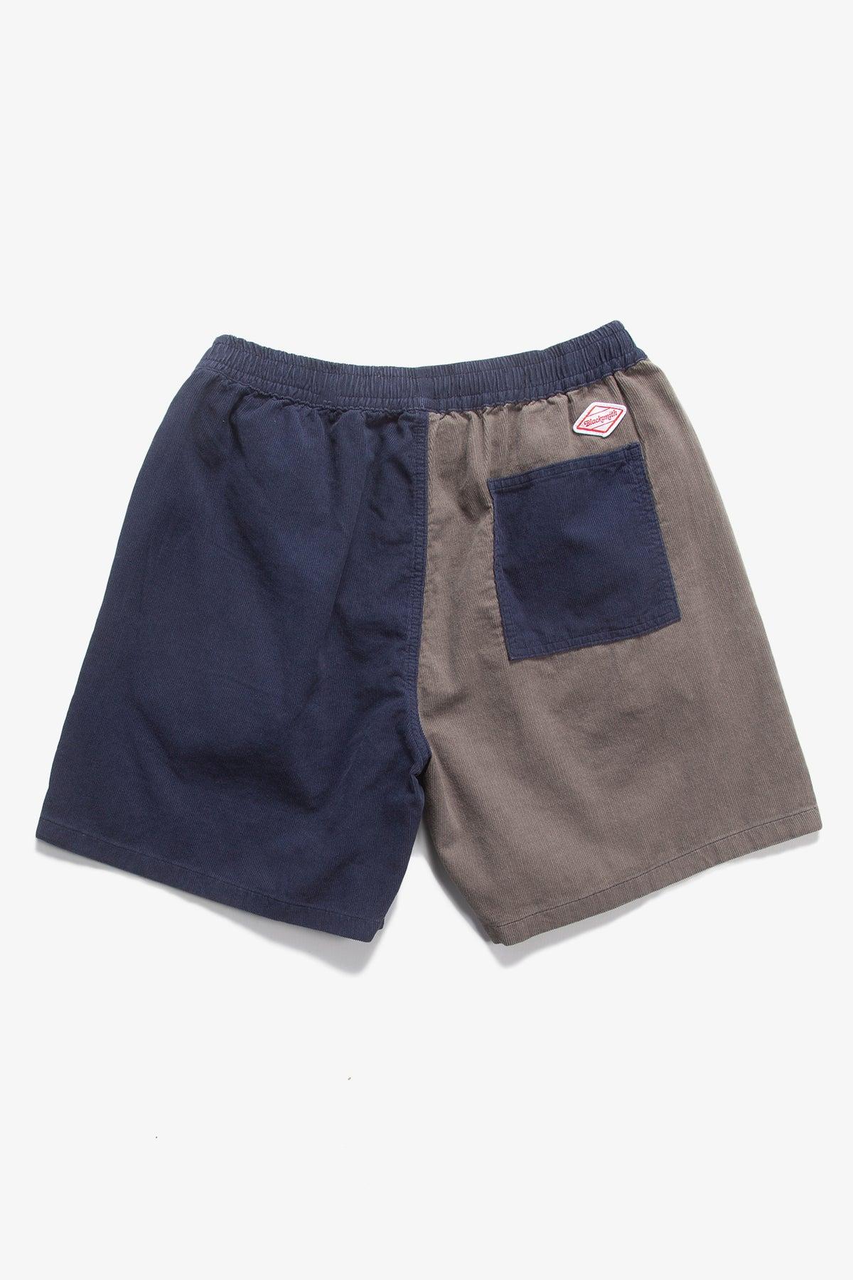Blacksmith - Corduroy Easy Shorts - Navy/Grey Product Image