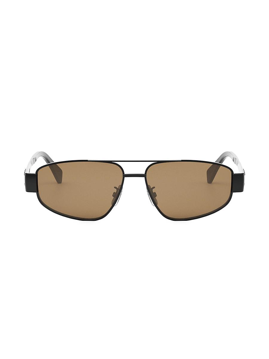 Womens Metal Triomphe 57MM Pilot Sunglasses Product Image