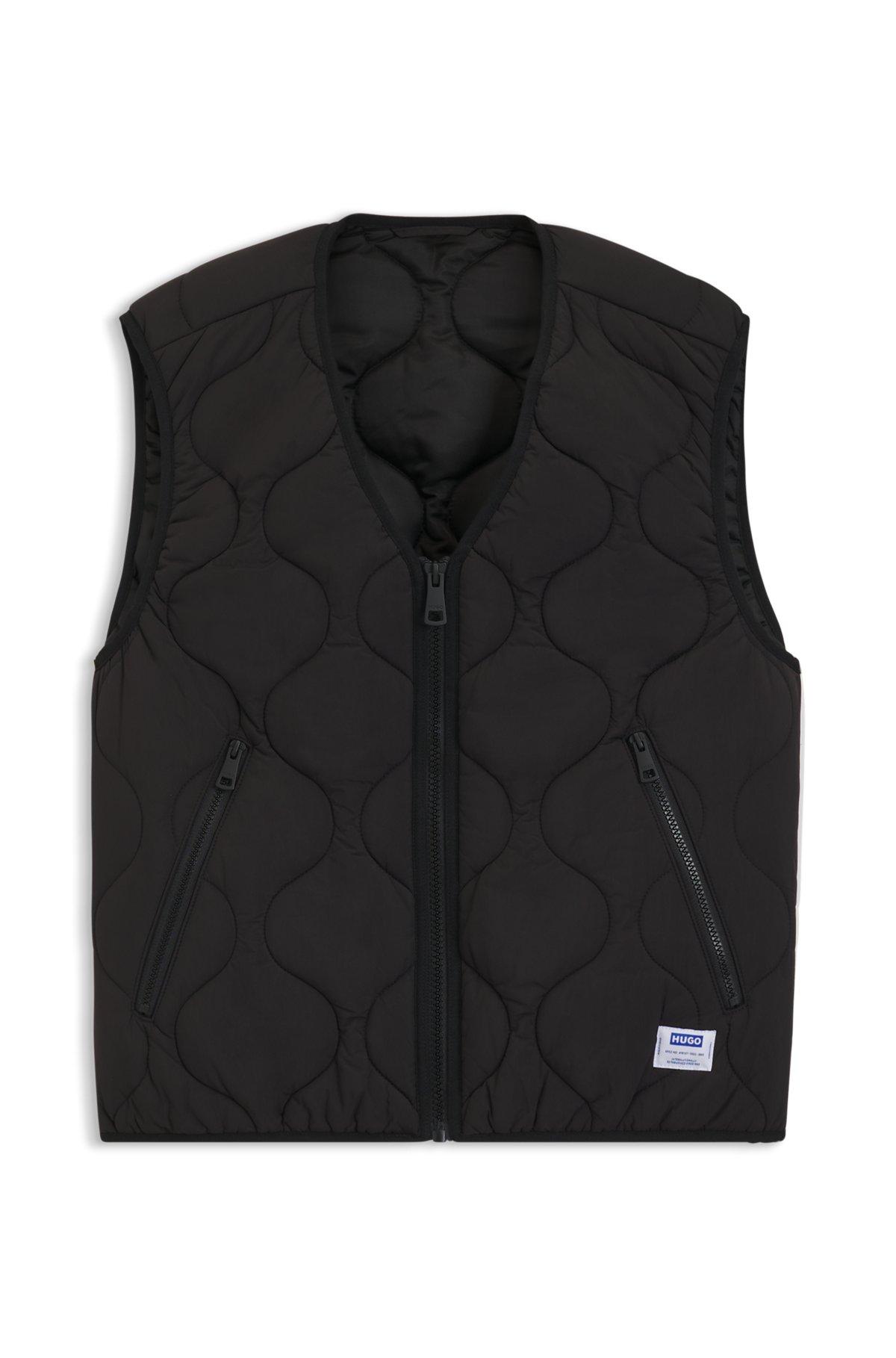 Water-repellent relaxed-fit gilet with onion quilting Product Image