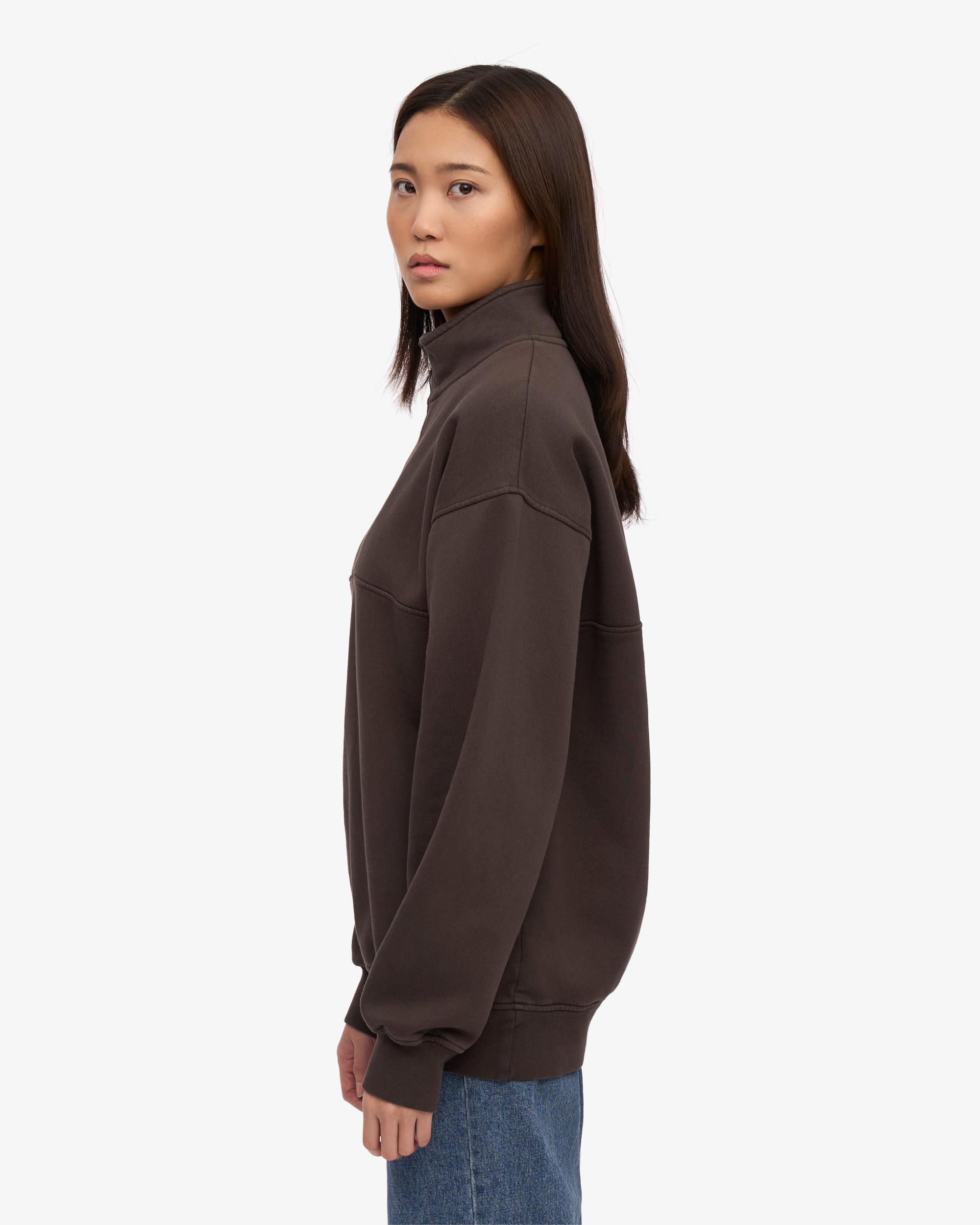 Organic Quarter Zip - Coffee Brown Product Image