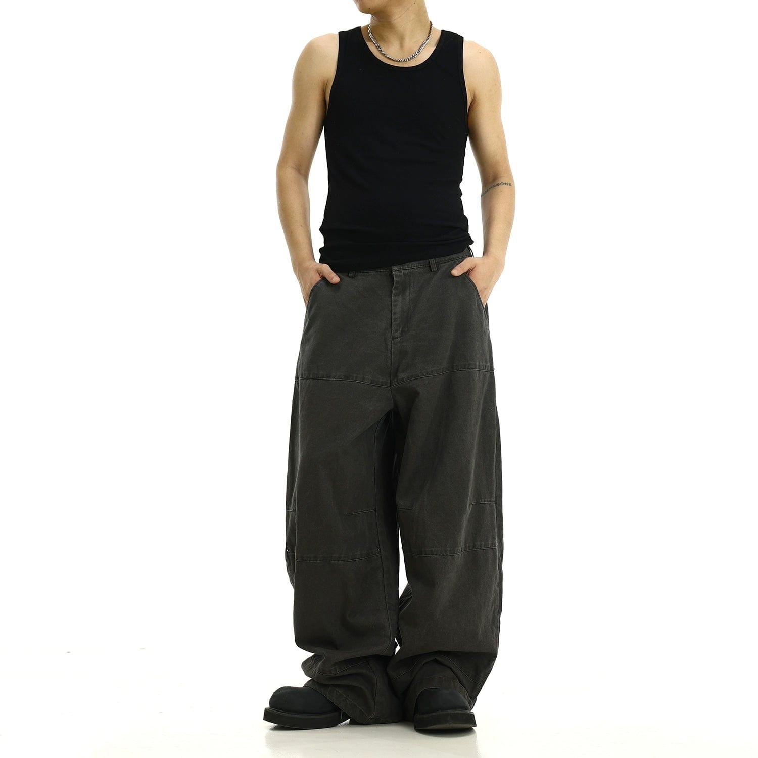 RT No. 11188 GRAY WORKWEAR CASUAL BAGGY PANTS Product Image