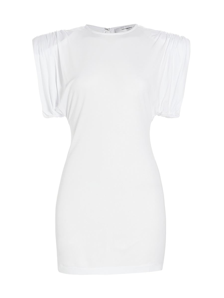 Womens Gathered-Cap Sleeve Sheath Minidress Product Image