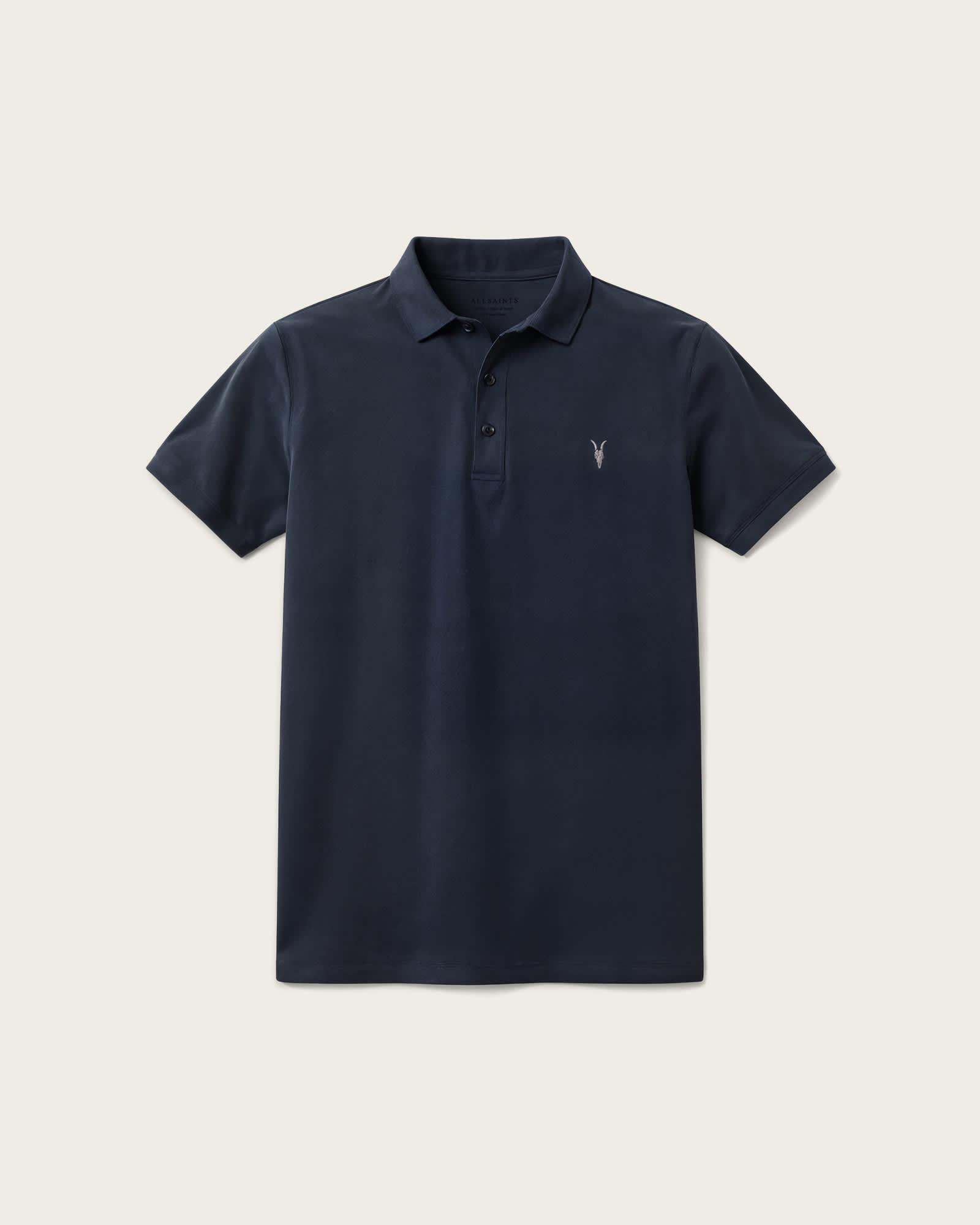 Reform Short Sleeve Polo Shirt NAVY BLUE | ALLSAINTS US Product Image