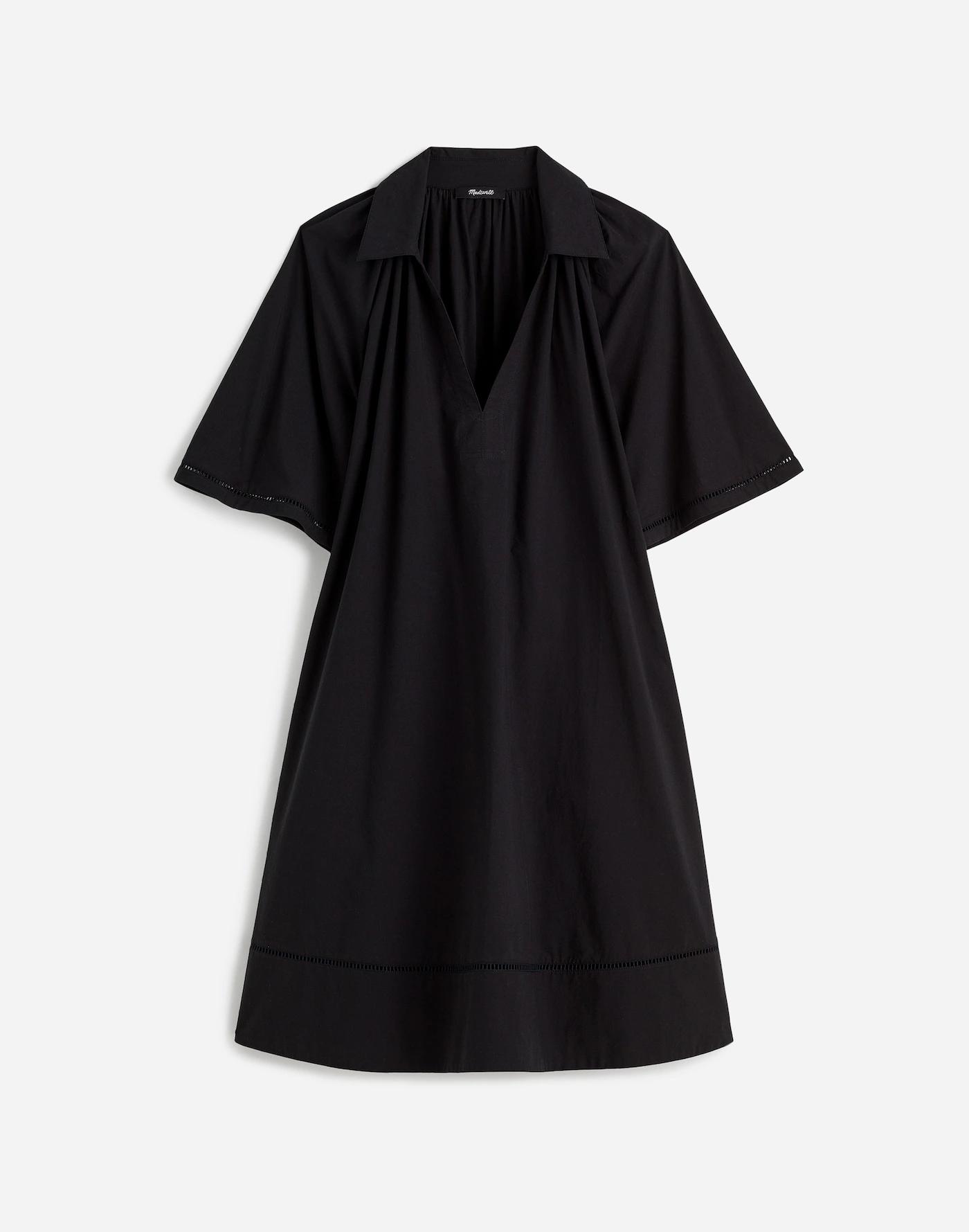 Poplin Splitneck Mini Shirtdress Product Image