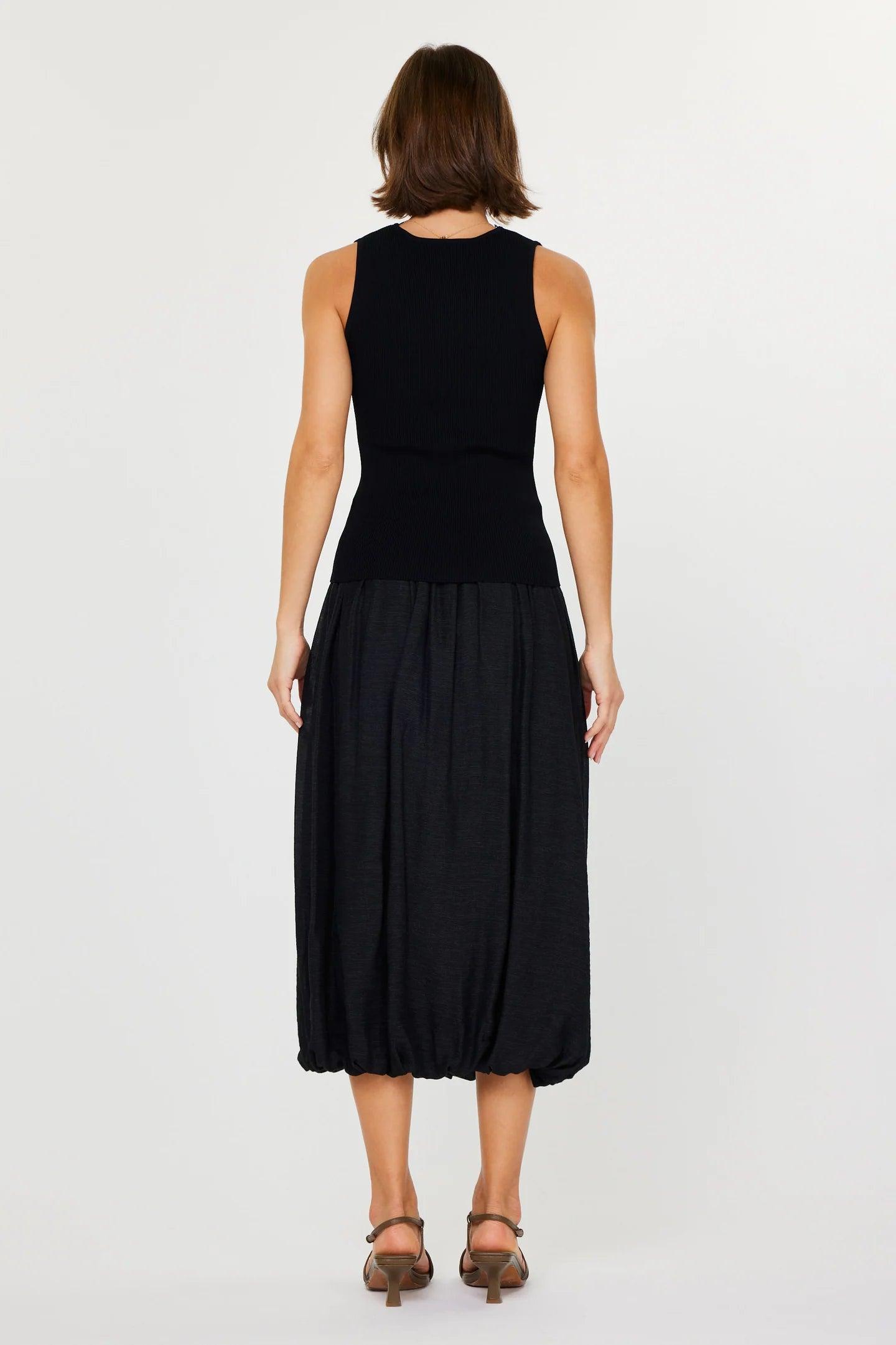 Smocked Waist Bubble Midi Skirt Product Image