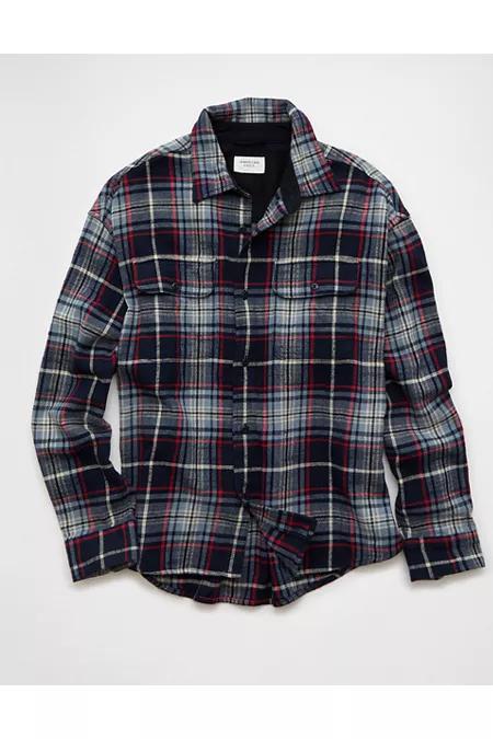 AE Boxy Flannel Shirt Product Image