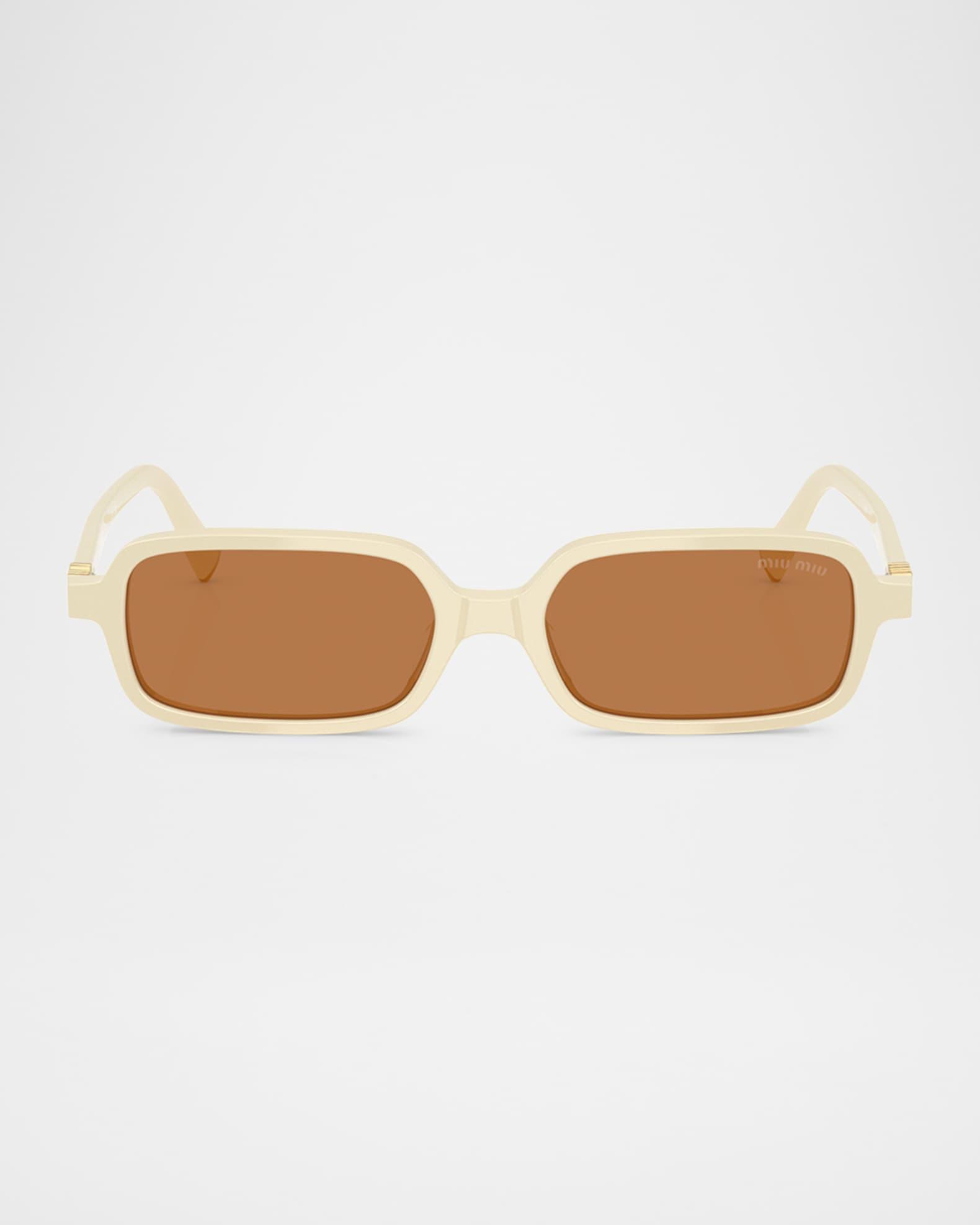 MU 11ZSF Acetate Rectangular Sunglasses Product Image