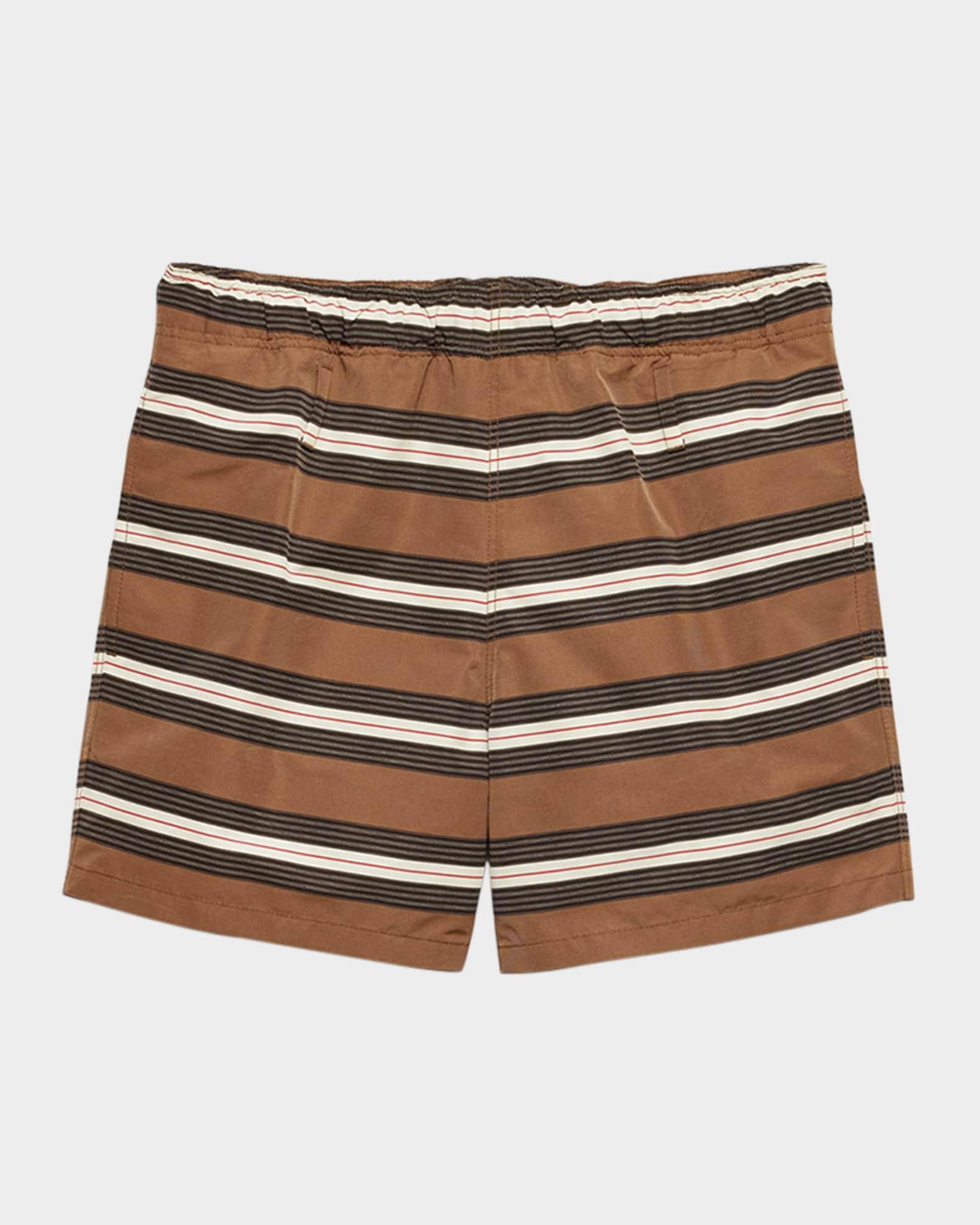 Men's Stripe Technical Fabric Swim Trunks Product Image