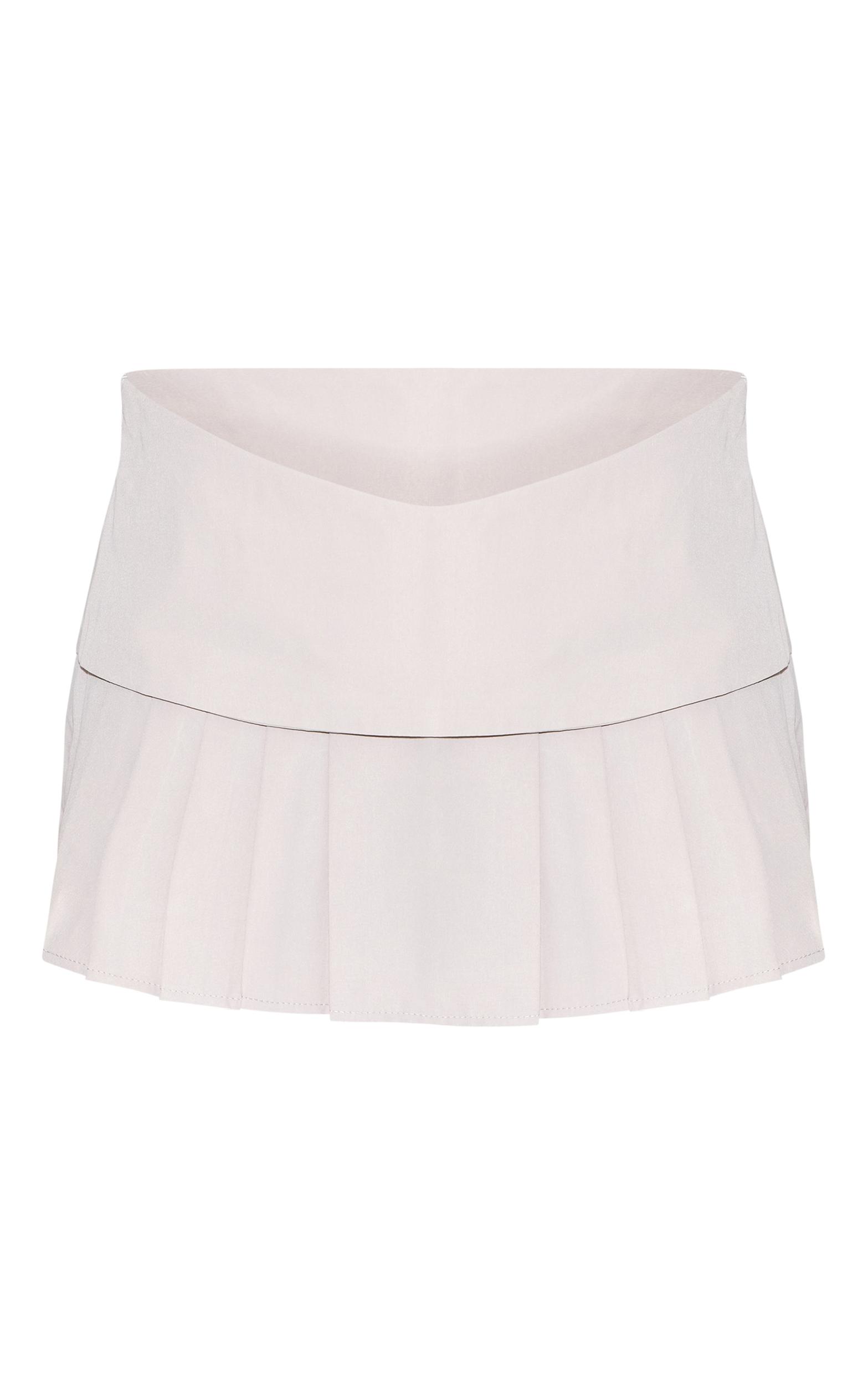 Mushroom Tailored Pleated Skort Product Image
