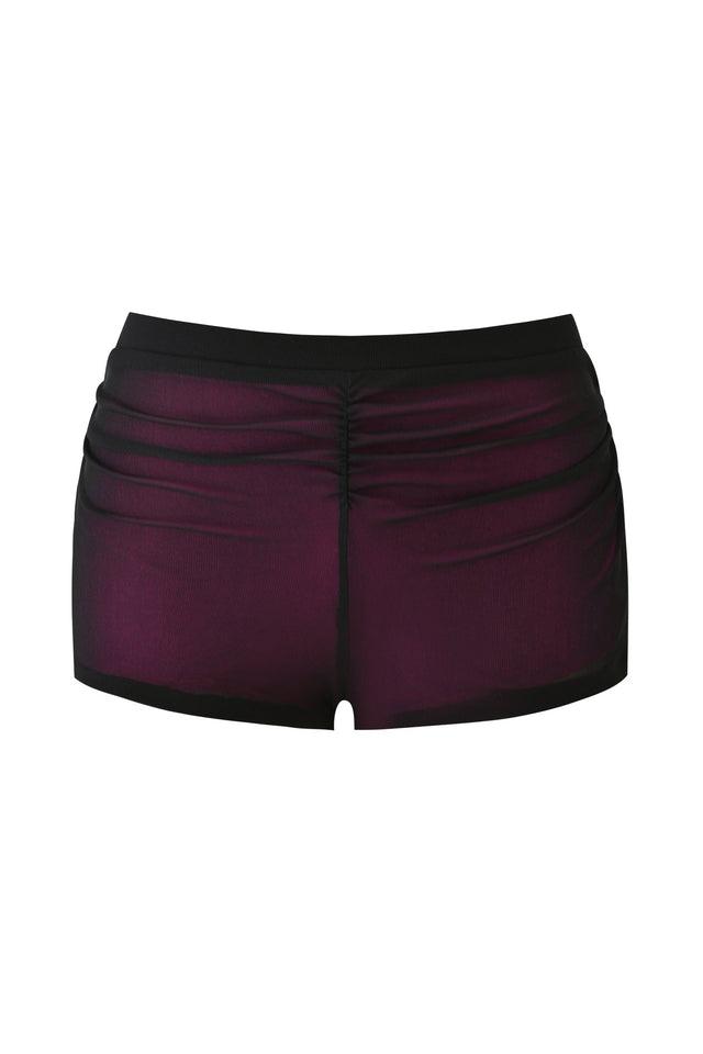AVARIX HOSIERY LAYERED SHORT - PLUM Product Image