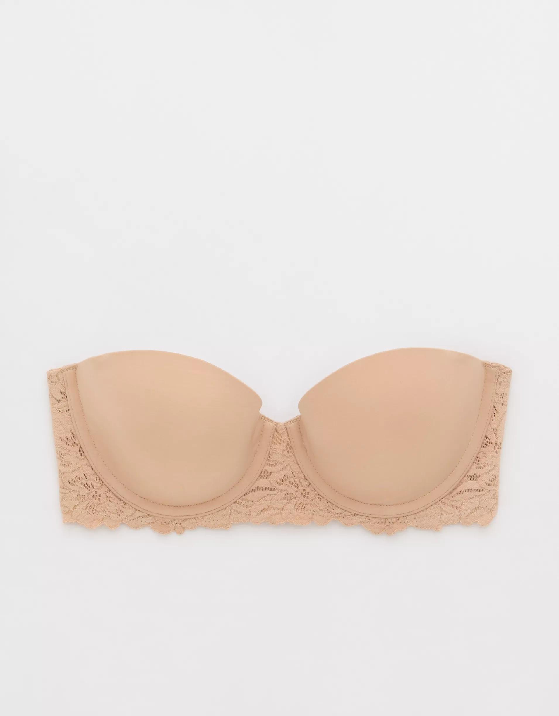 Show Off Rosey Lace Strapless Push Up Bra Product Image
