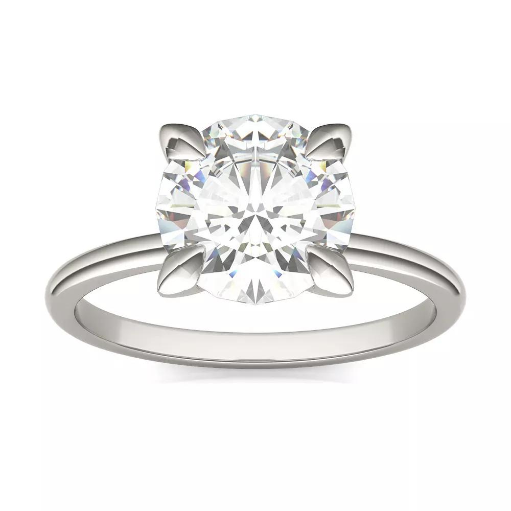 Charles & Colvard 14k White Gold 2 1/5 Carat T.W. Lab-Created Moissanite Round Solitaire Ring, Women's, Size: 7 Product Image