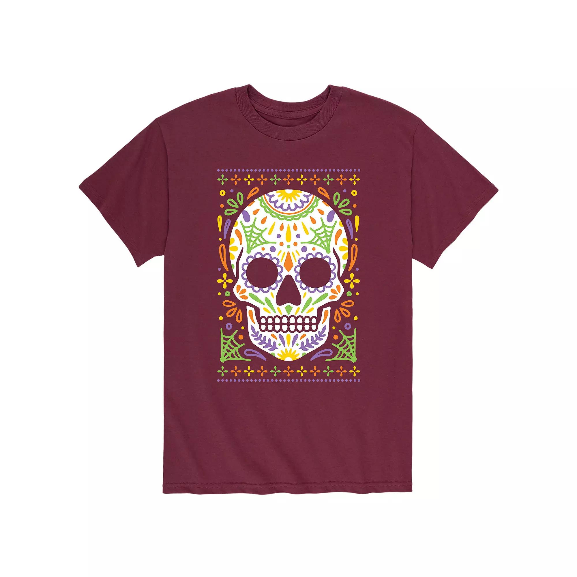 Men's Sugar Skull Ugly Sweater Tee,  Product Image