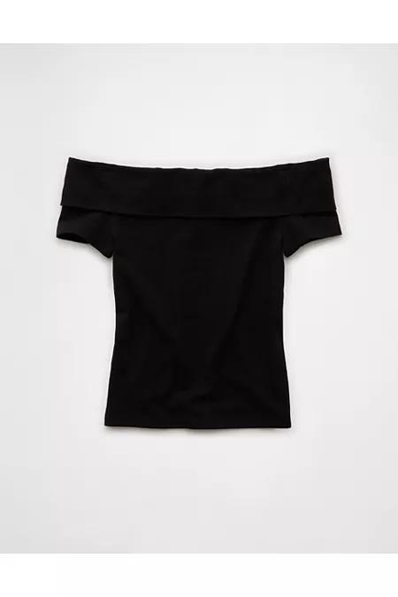 AE Off The Shoulder Foldover Top Women's Product Image