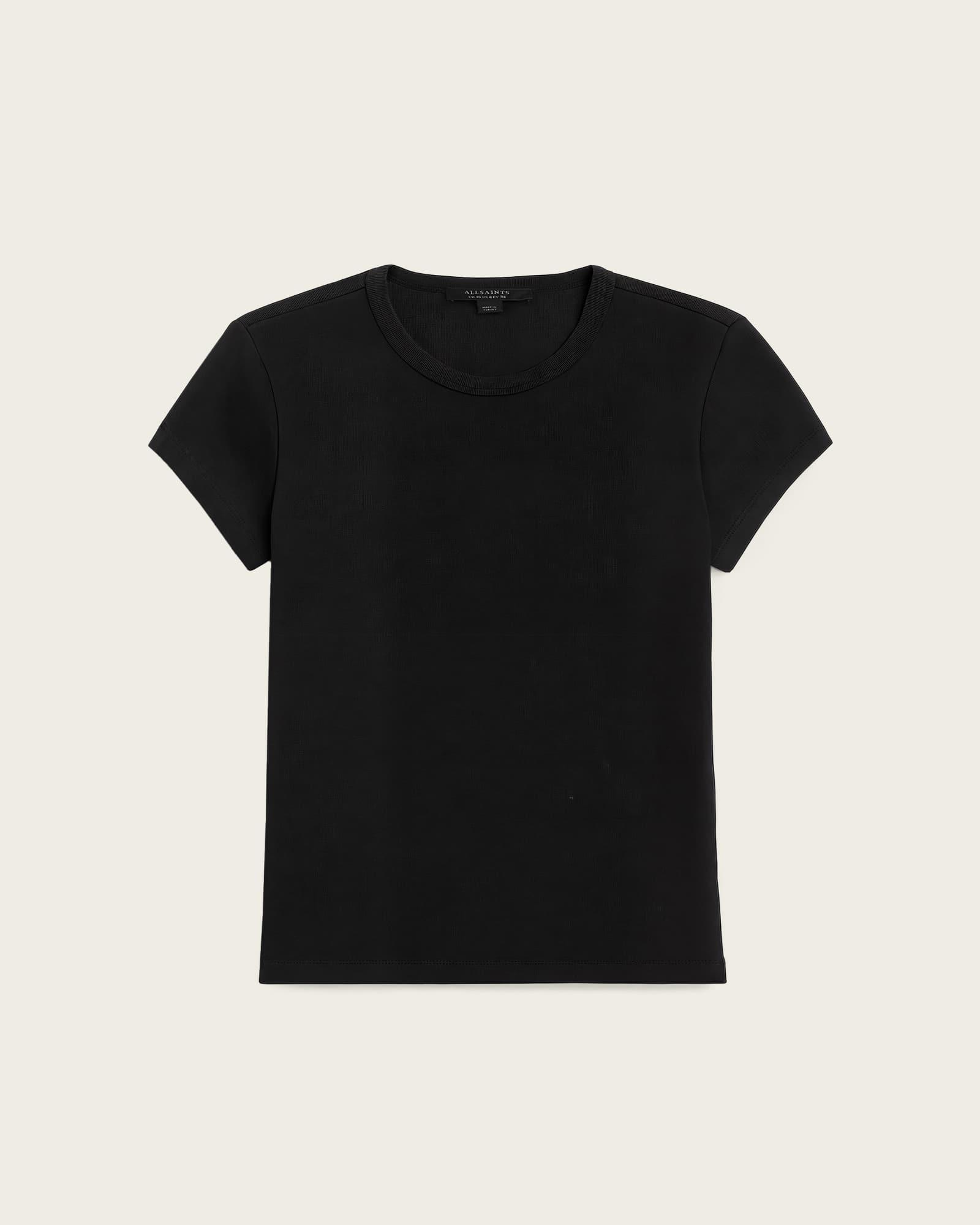 Stevie Slim Fit Short Sleeve T-Shirt Black | ALLSAINTS US Product Image