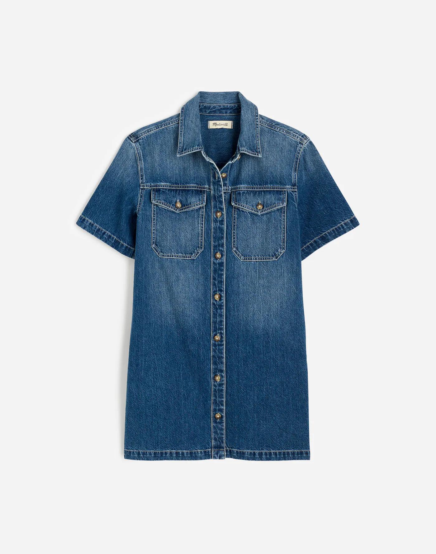 Denim Boxy Shirtdress in Demarco Wash Product Image
