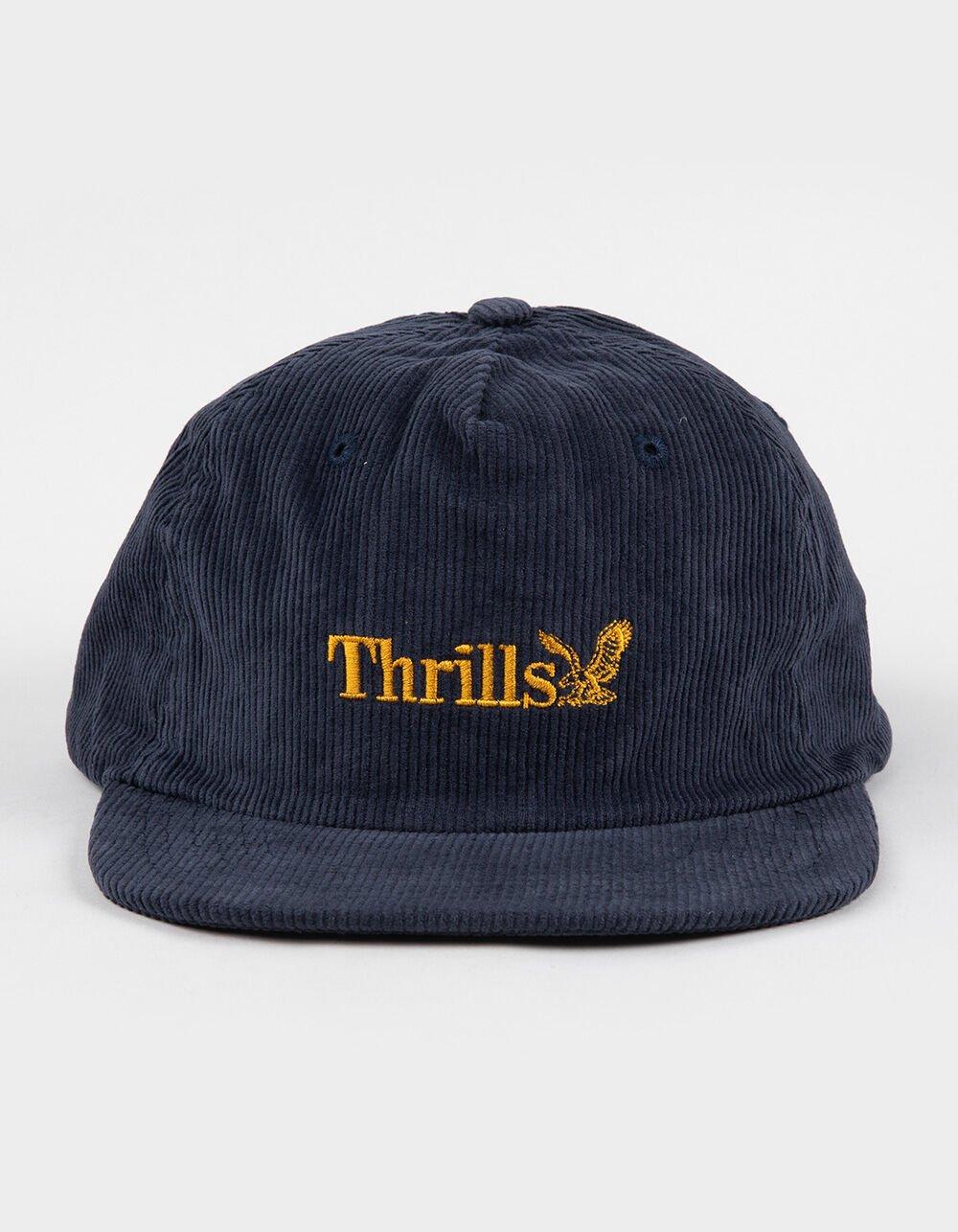 THRILLS Workwear 5 Panel Corduroy Snapback Hat - NAVY Product Image