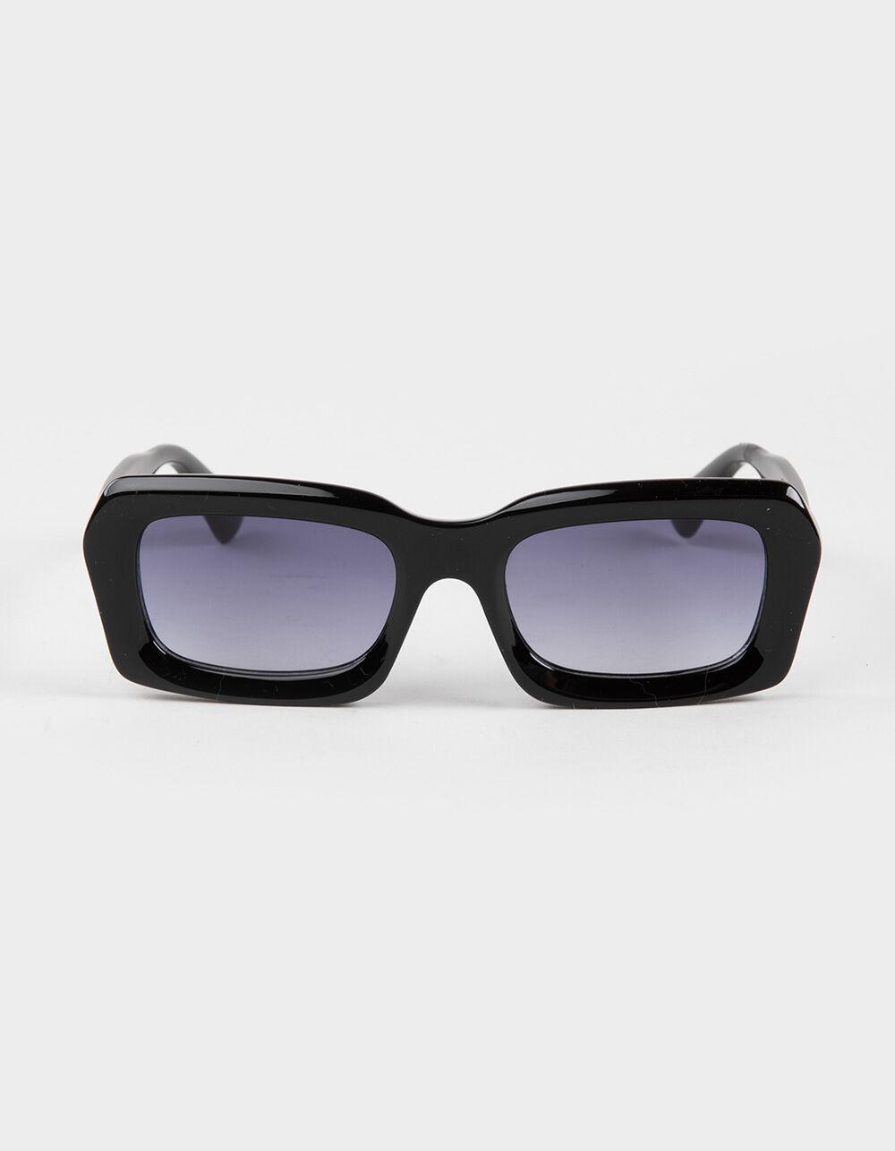 RSQ Chunky Rectangle Gradient Sunglasses - BLACK Product Image