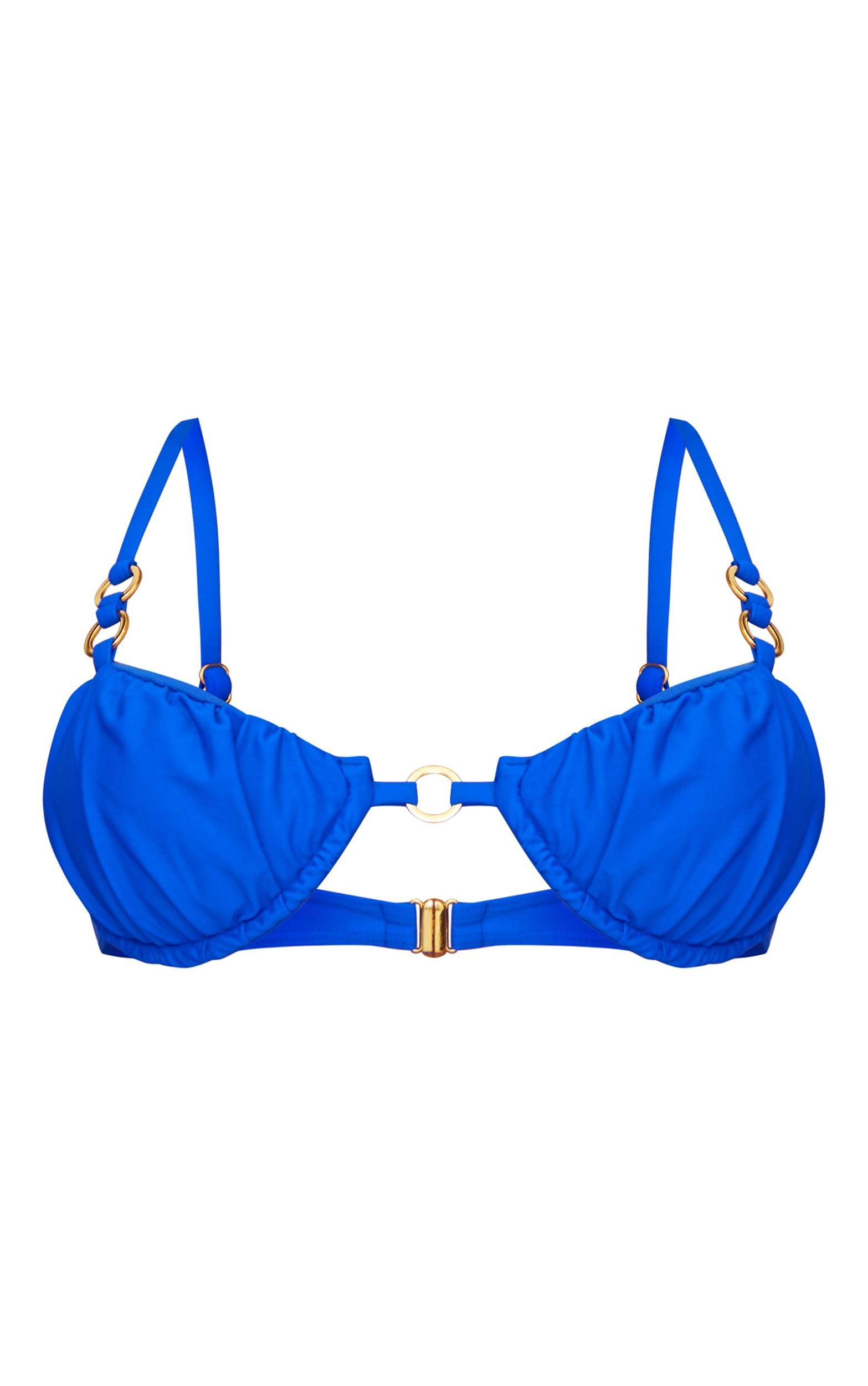 Cobalt Underwired Ruched O Ring Bikini Top Product Image