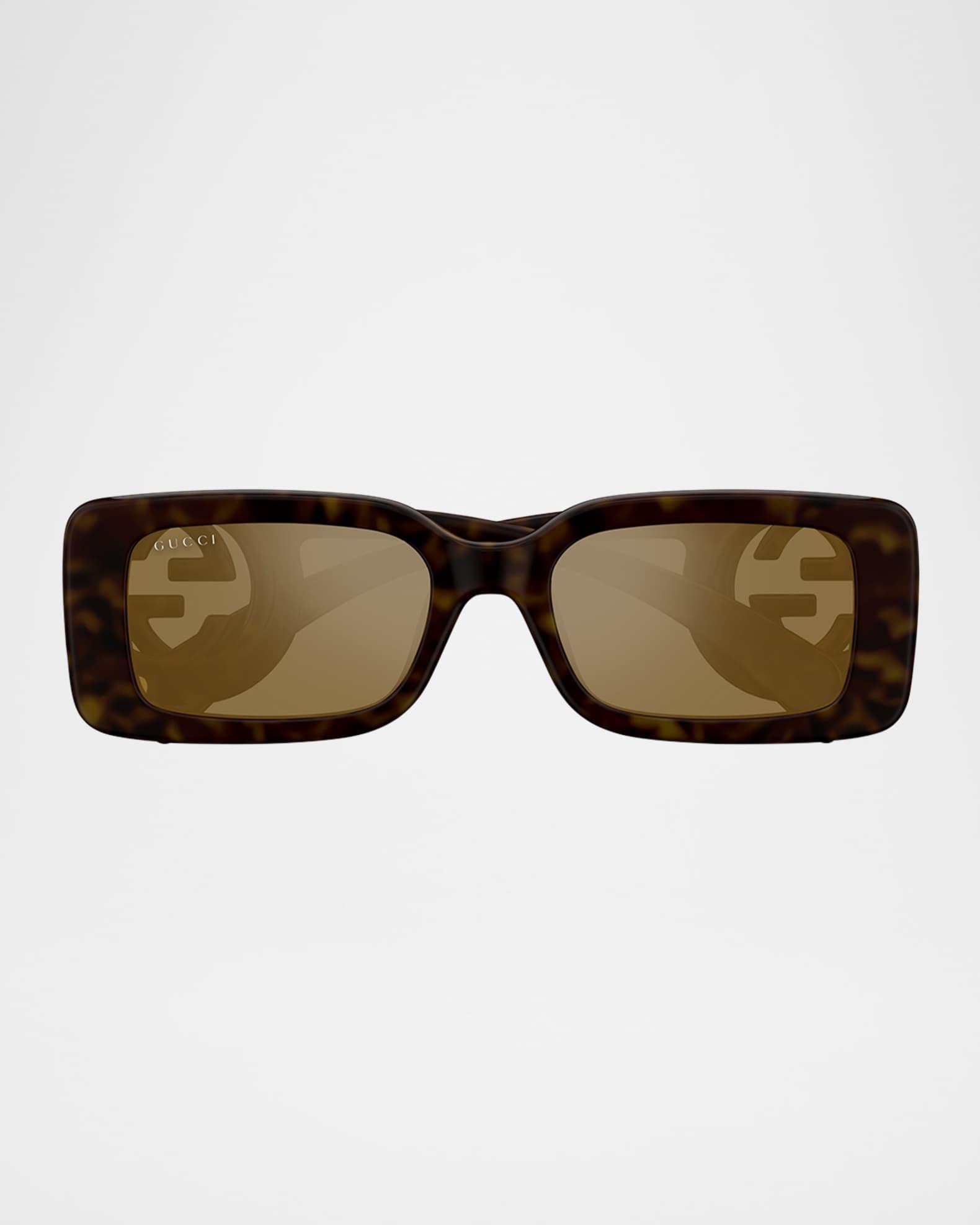 Monochrome GG Rectangle Acetate Sunglasses  Product Image