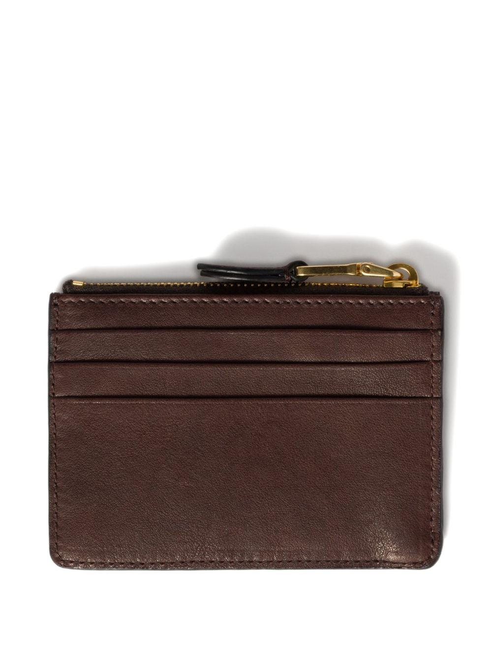 logo-embossed leather cardholder Product Image