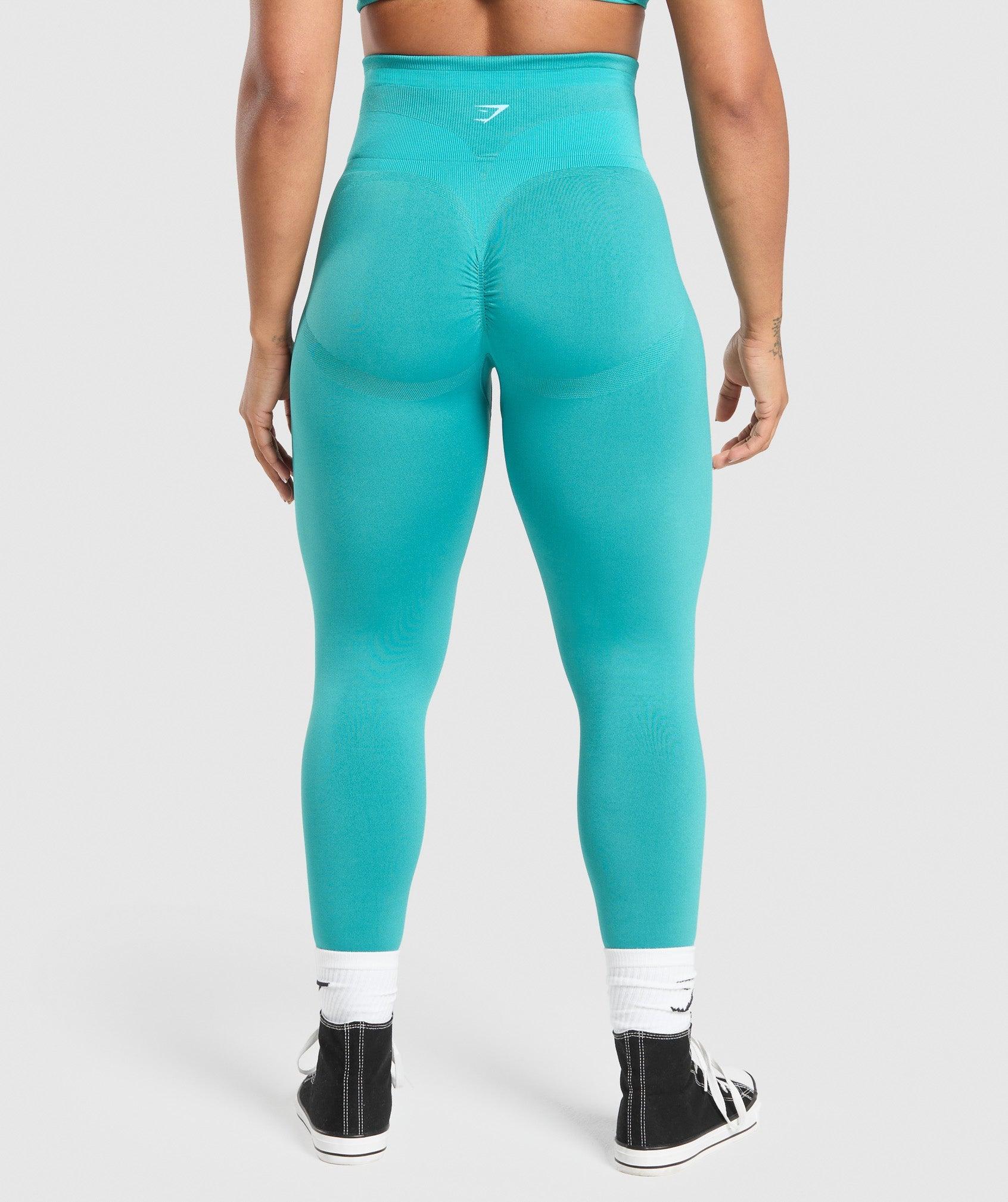 Gymshark Glute Boost Seamless Leggings- Bondi Teal/Artificial Teal Female Product Image