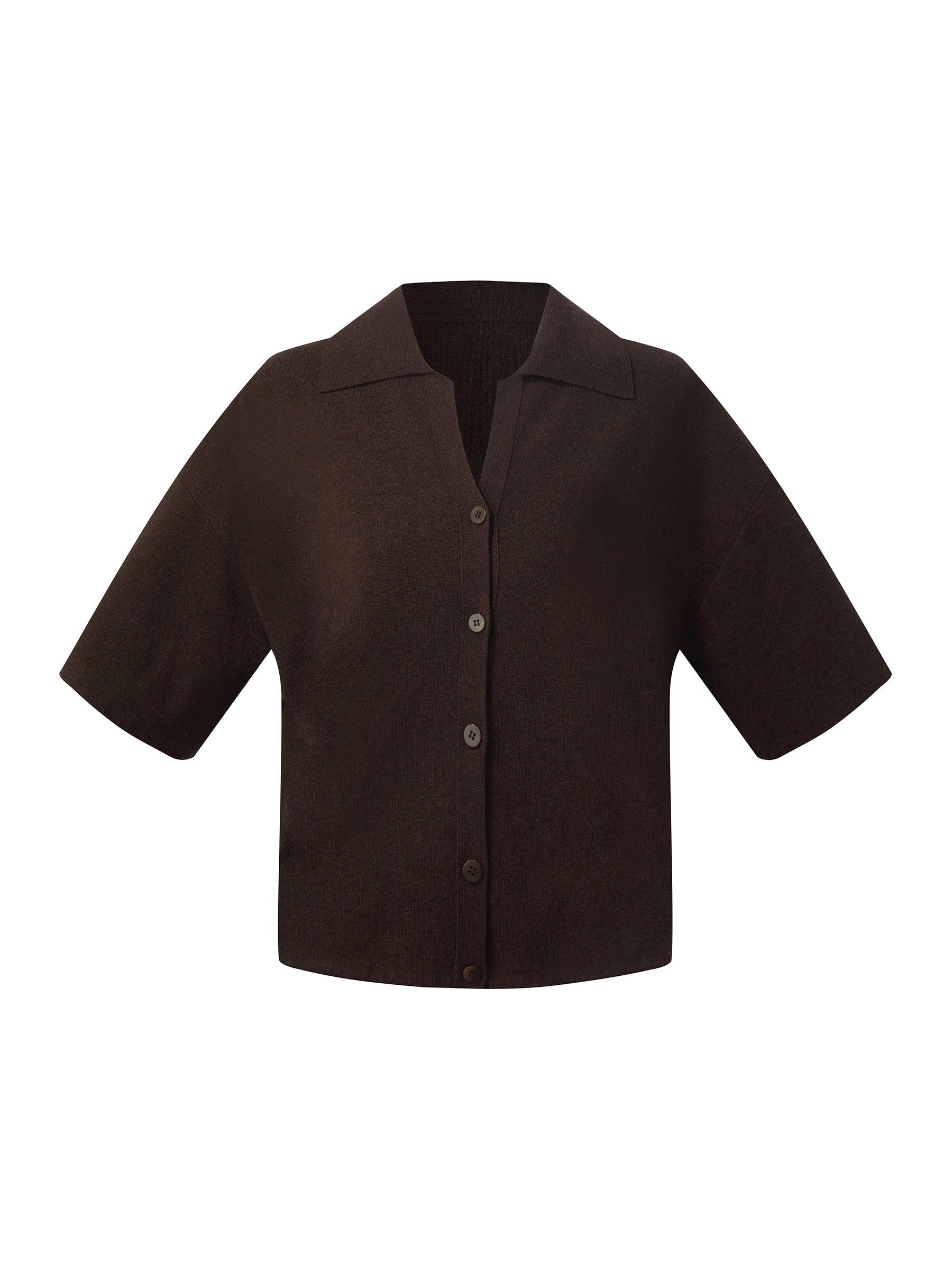 Loose Fit Women Drop Shoulder Shirt Cardigan Product Image