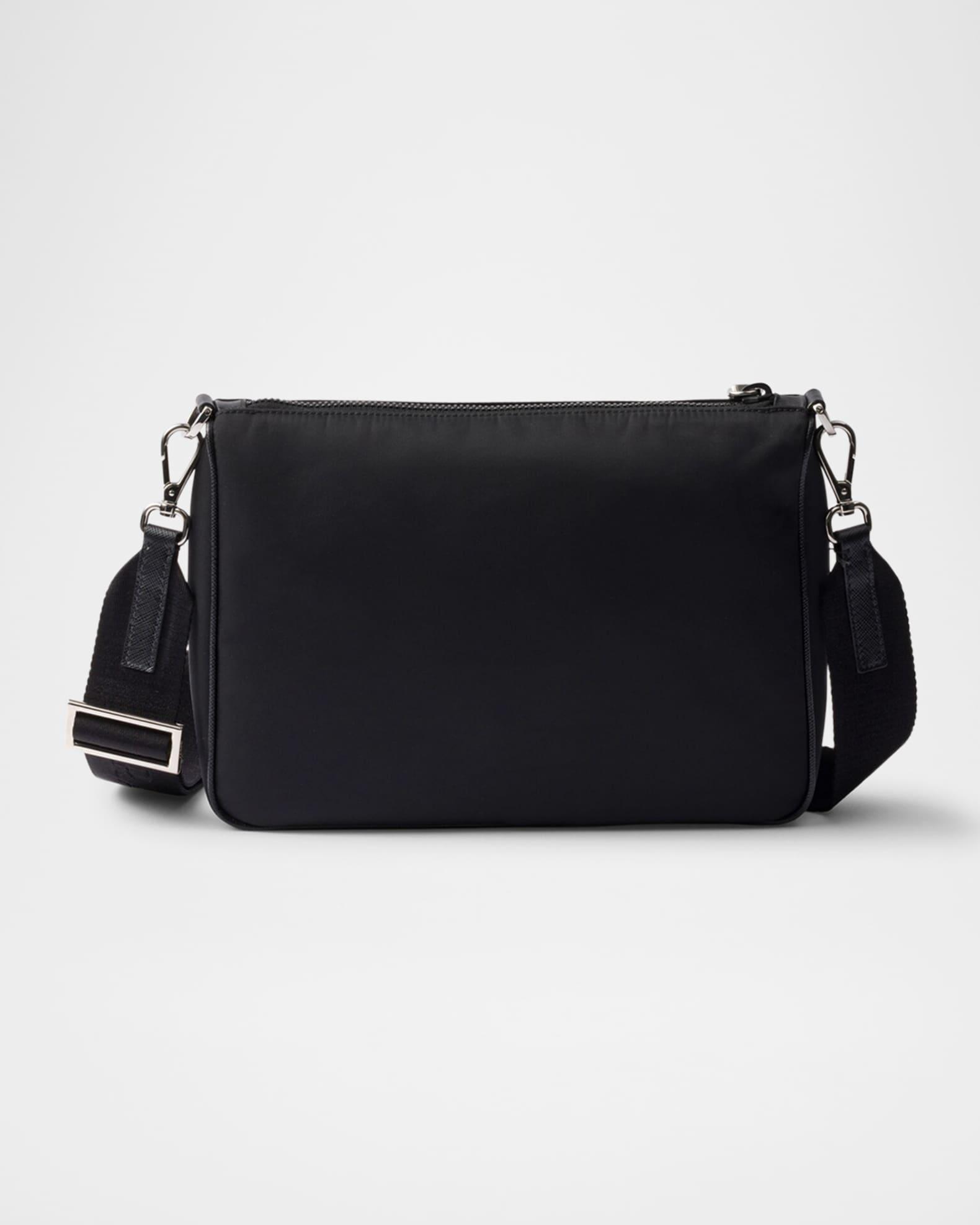Men's Re-Nylon and Saffiano Leather Shoulder Bag Product Image