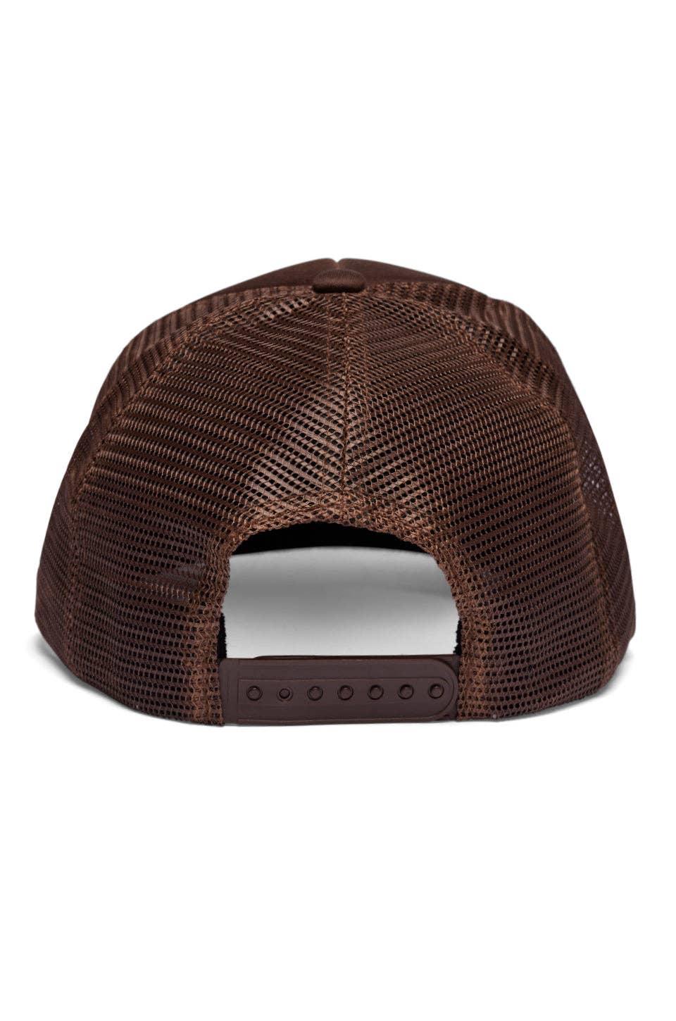 Friday Feelin' Howdy Trucker Hat in Brown Product Image