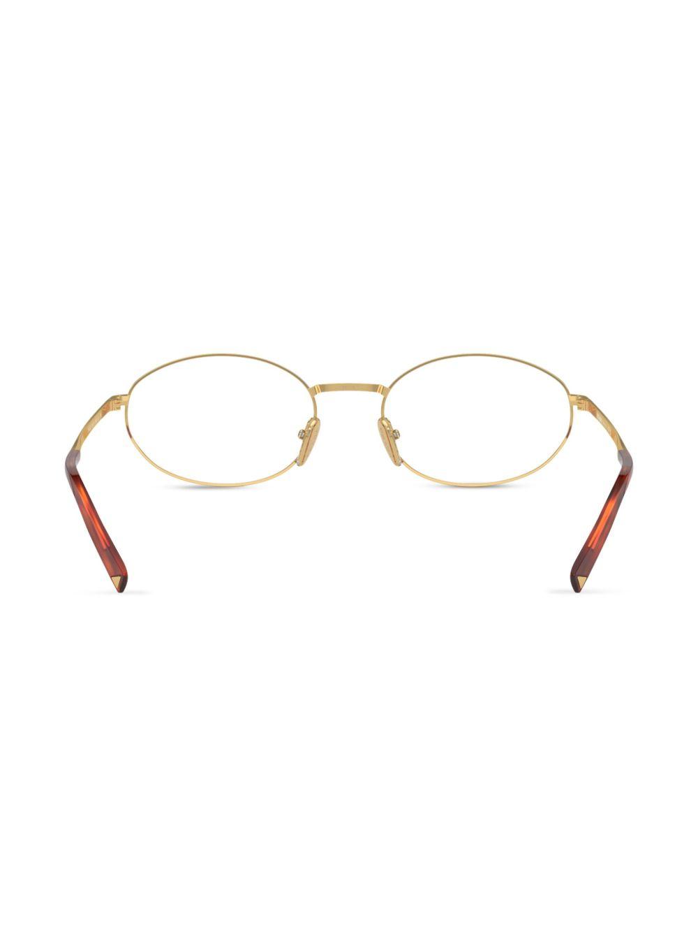 metallic oval-frame glasses Product Image
