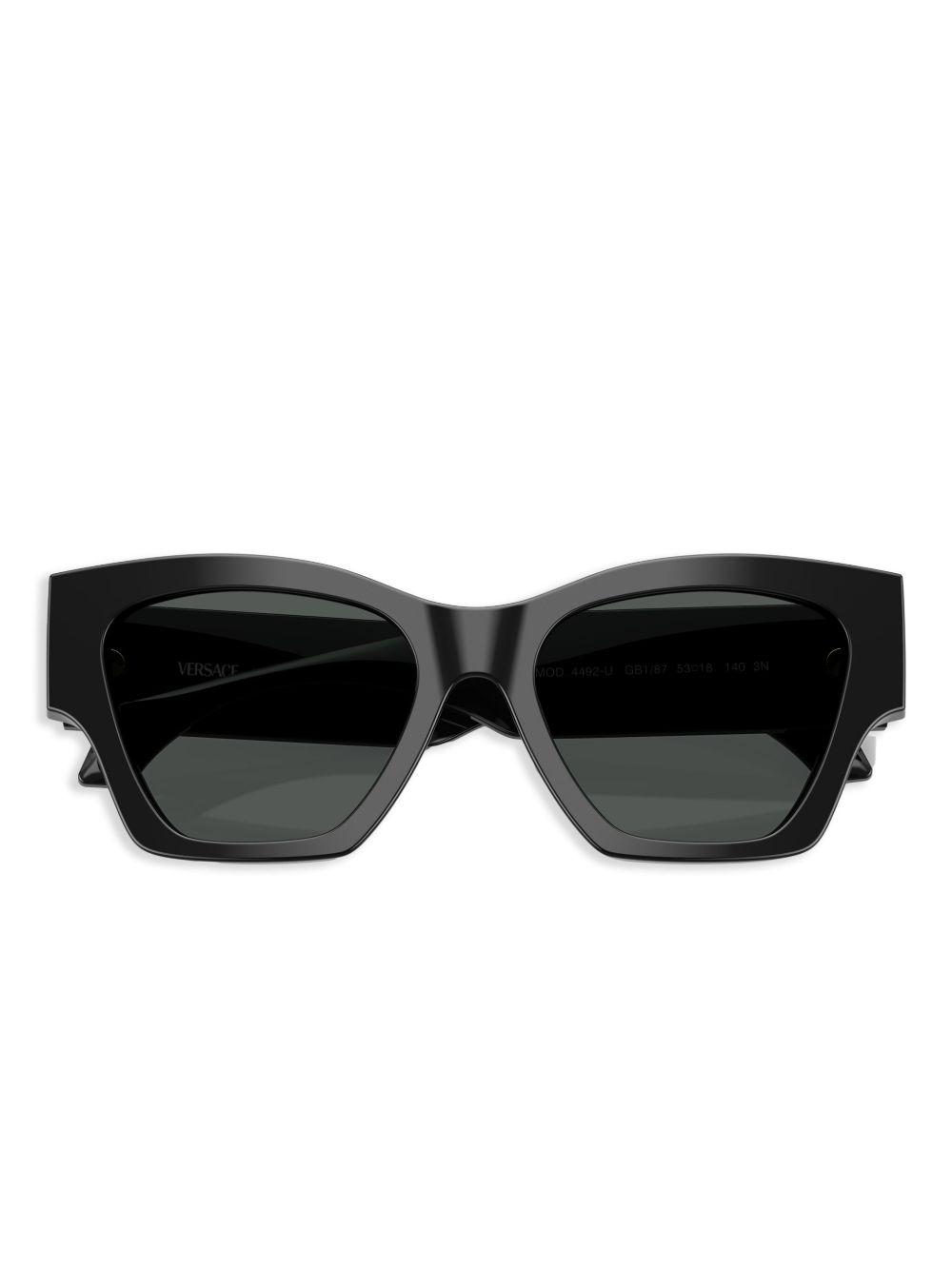 VERSACE Ve4492u Square Logo-print Sunglasses In Black Product Image