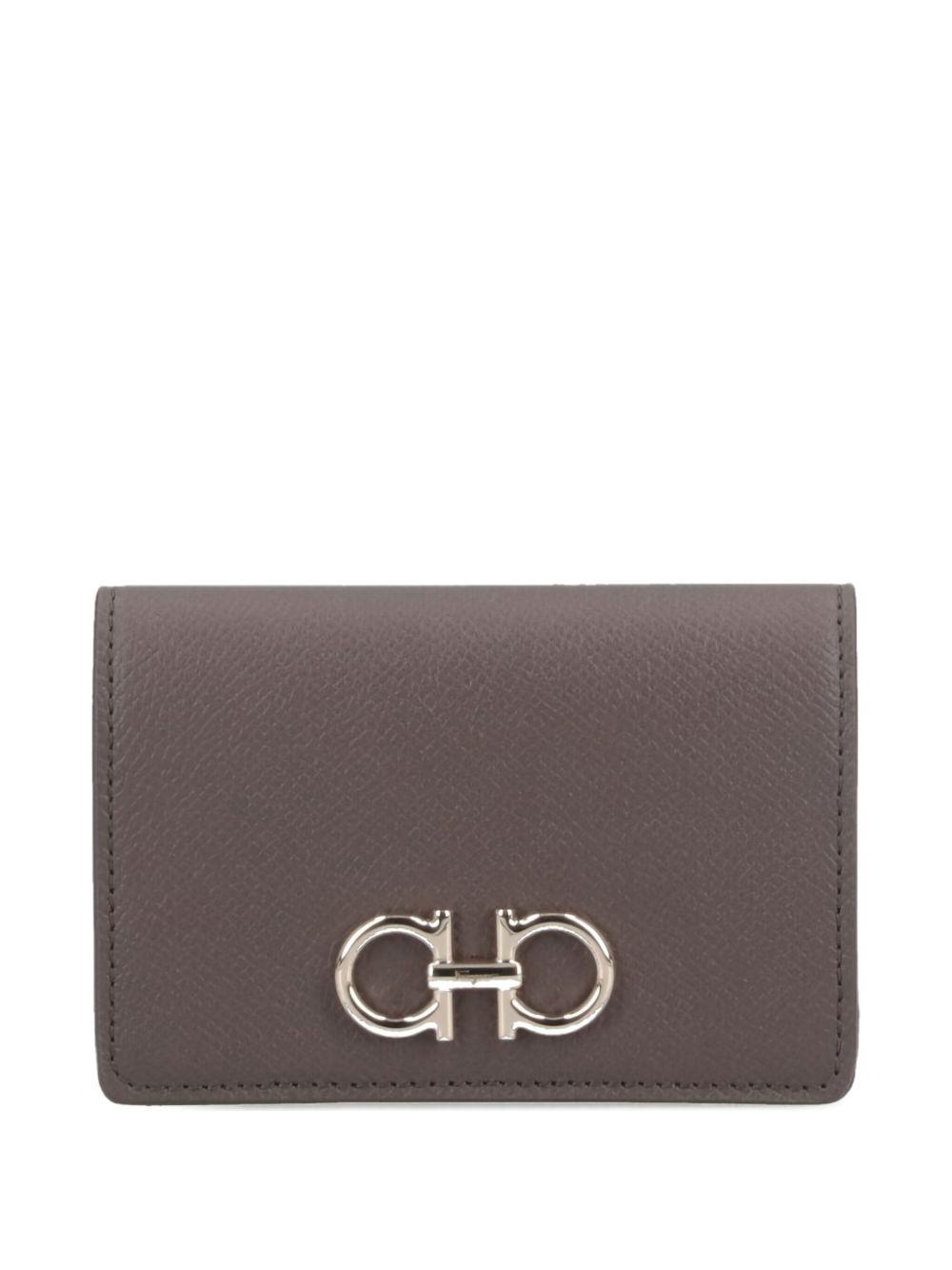 Gancini logo-plaque leather wallet Product Image