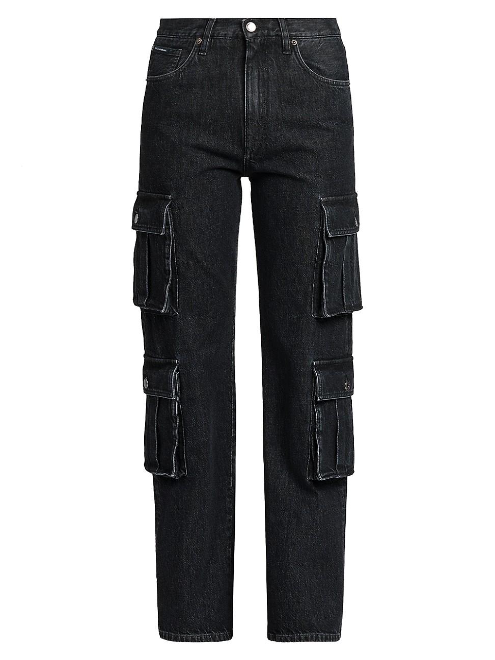 Womens Cotton Cargo Jeans Product Image