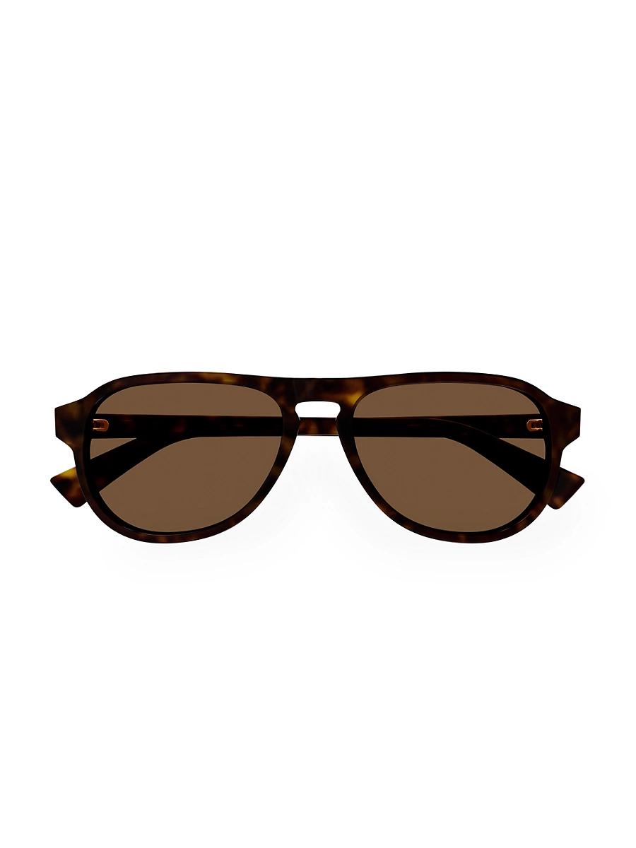 Mens Keyhole-Bridge Acetate Oval Sunglasses Product Image