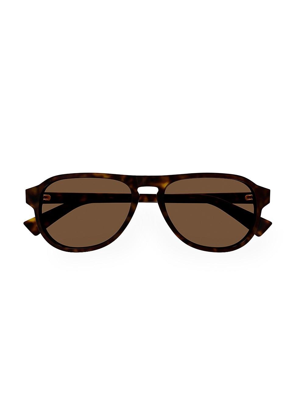 Mens Keyhole-Bridge Acetate Oval Sunglasses Product Image