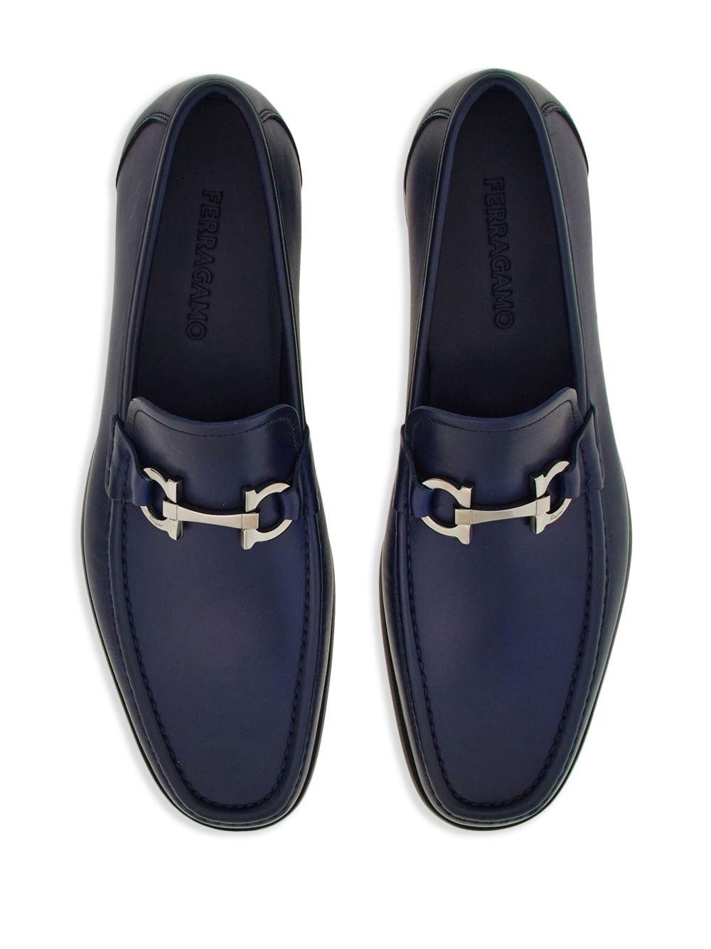 Gancini-plaque leather loafers  Product Image