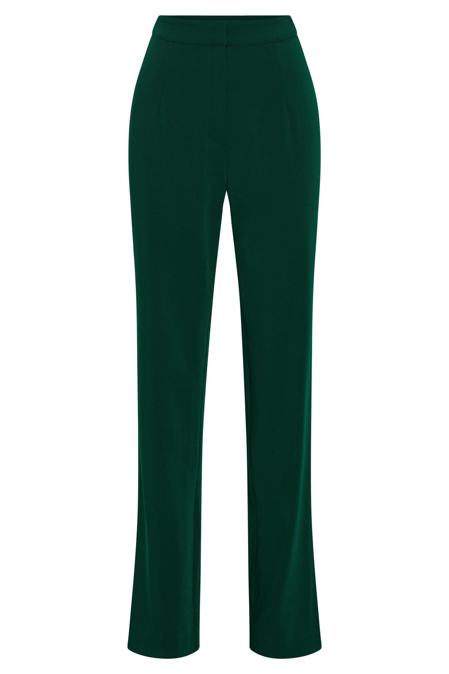 Allanah Straight Leg Pant - Forest Green Product Image