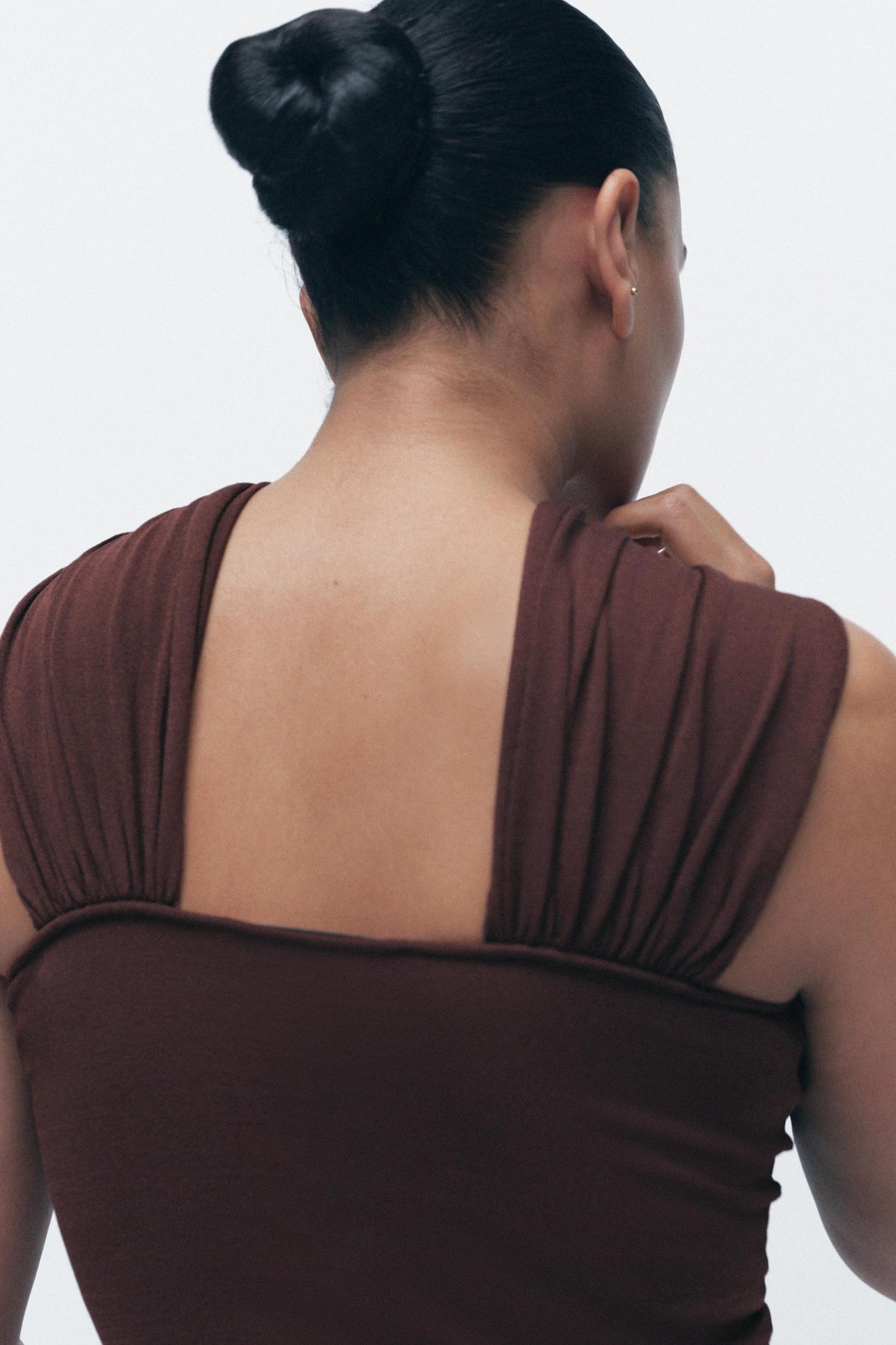 GOLD APPLIQUÉ HALTER TOP Product Image