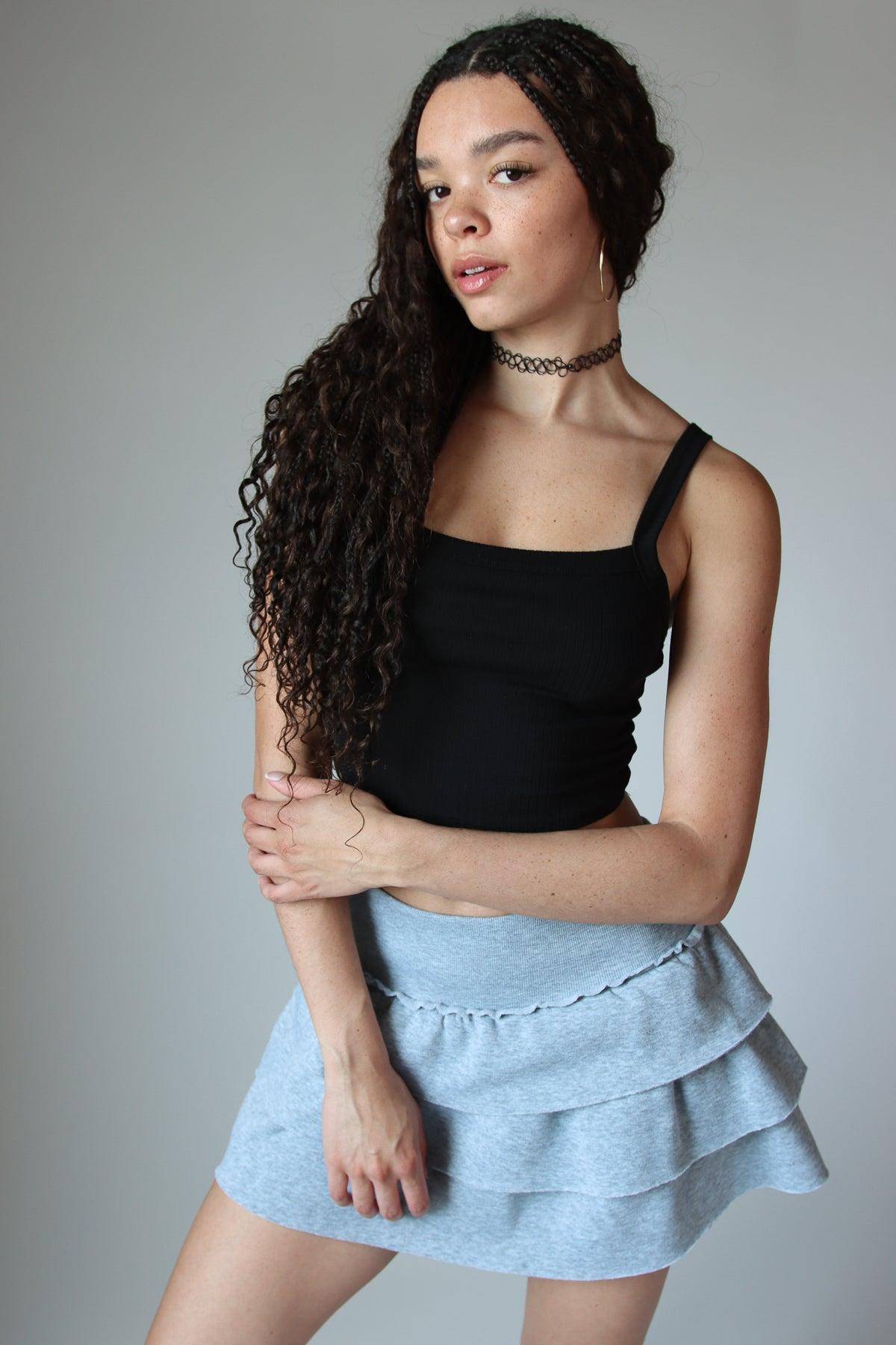 Fleece Ruffle Mini Skort Product Image