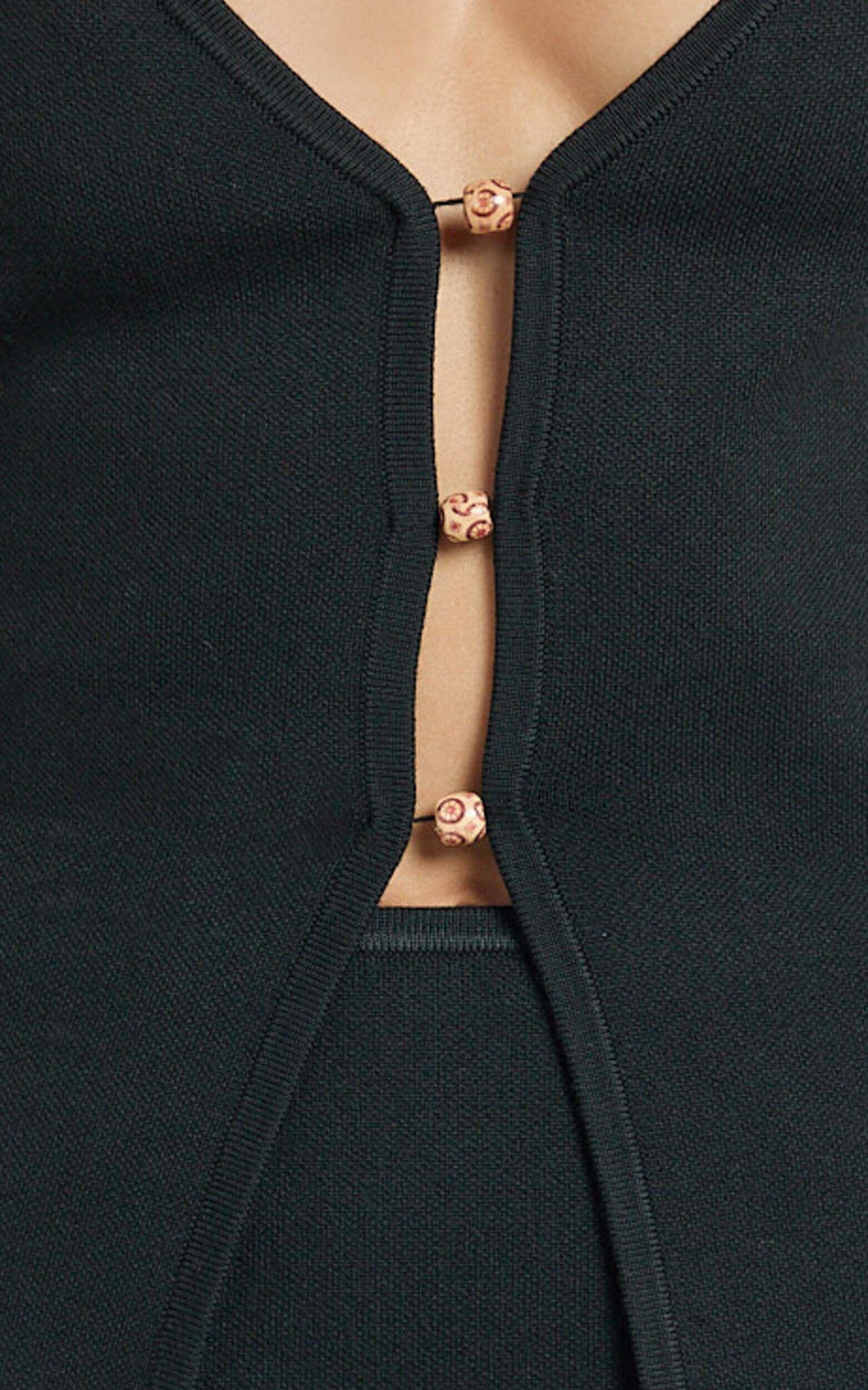 Kelly Two Piece Set - Recycled Long Line Knit Top and Fitted Knit Skirt in Black Product Image