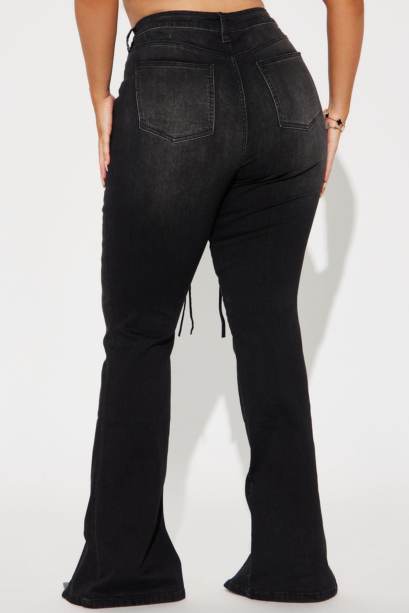 Tall Not So Basic Stretch Zipper  Bootcut Jeans - Black Product Image